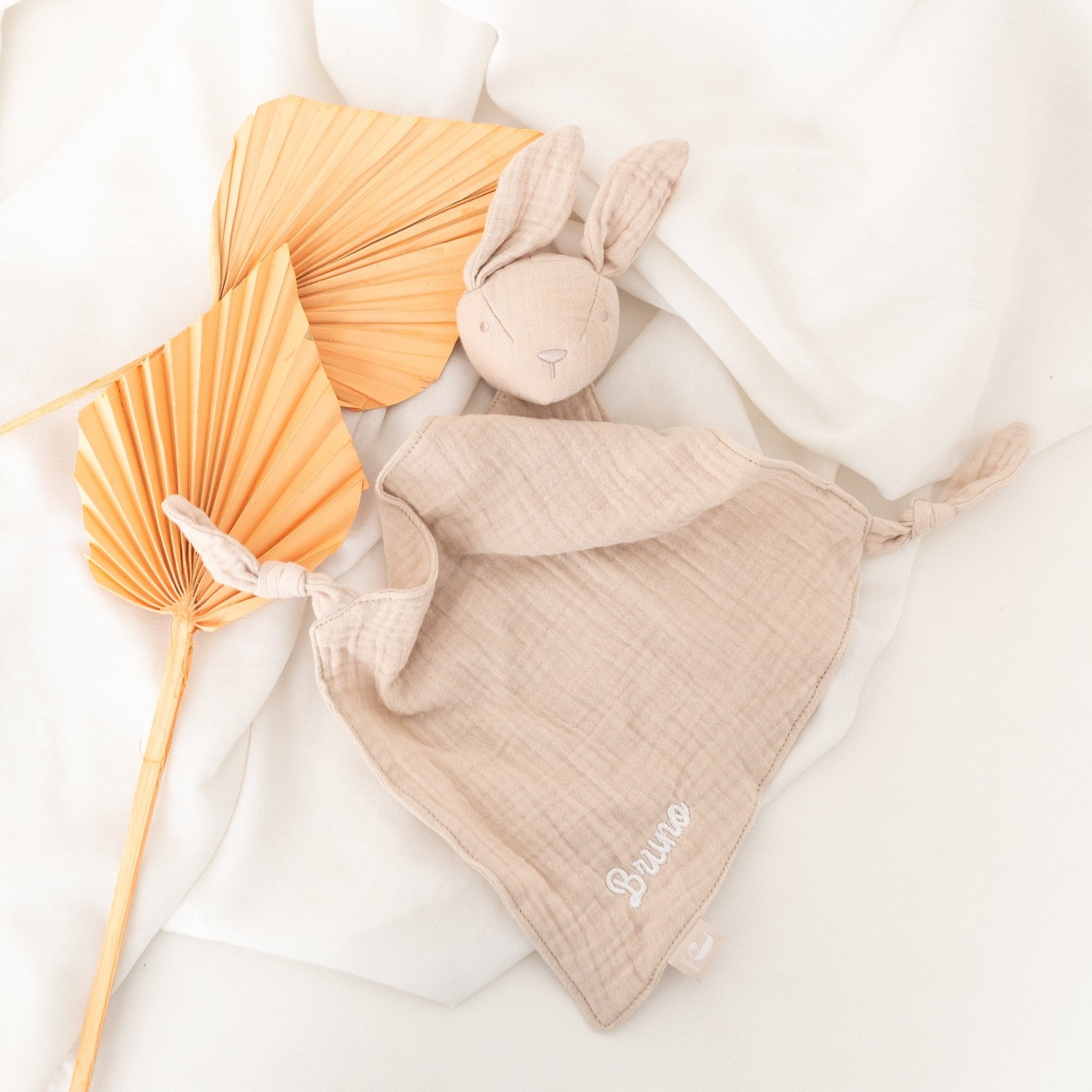 JOLLEIN Schmusetuch Hase personalisiert - wunderwunsch