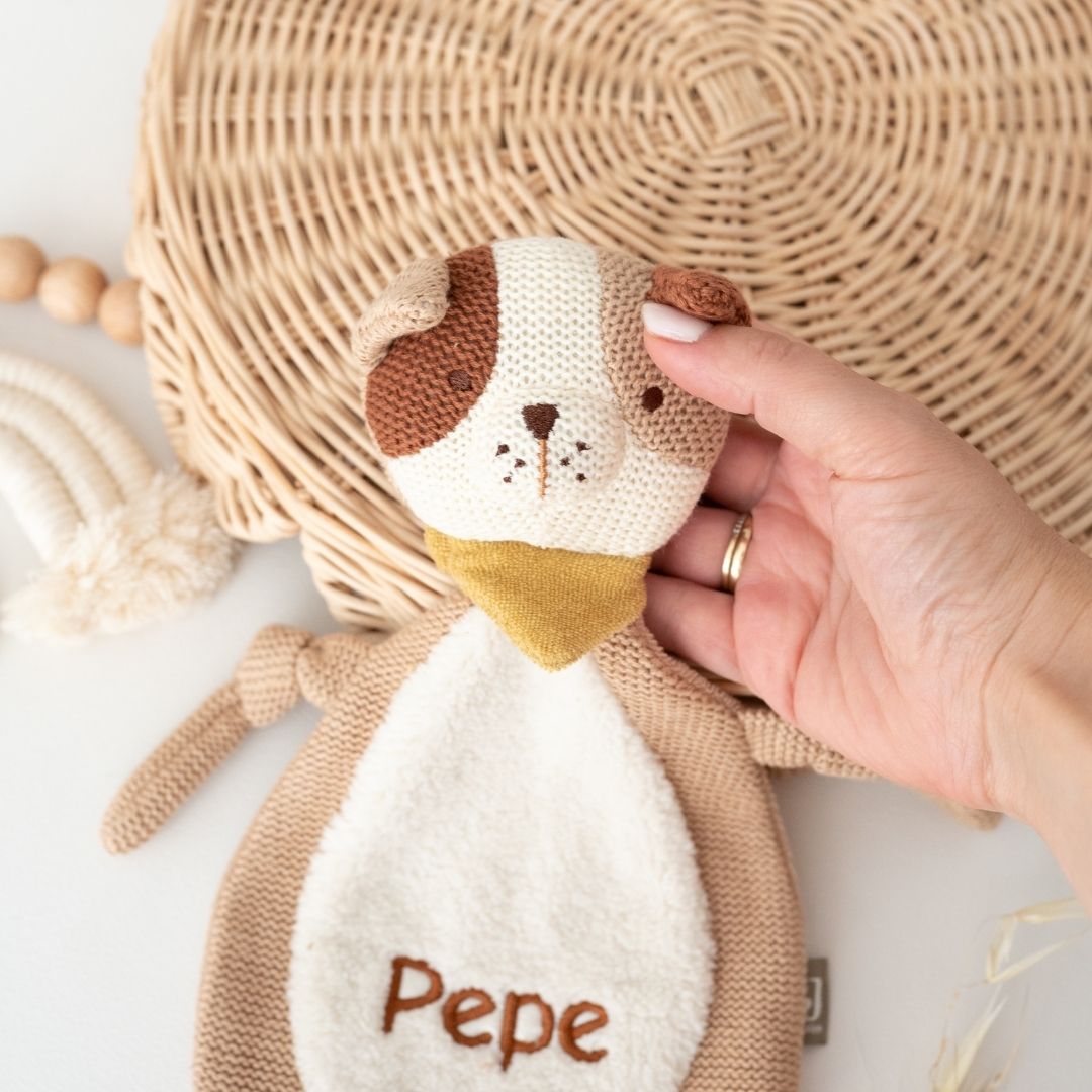 JOLLEIN Schmusetuch Katze oder Hund personalisierbar - wunderwunsch