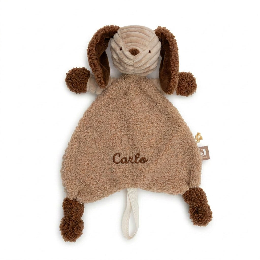 JOLLEIN Schmusetuch personalisiert - Hund Boucle - wunderwunsch