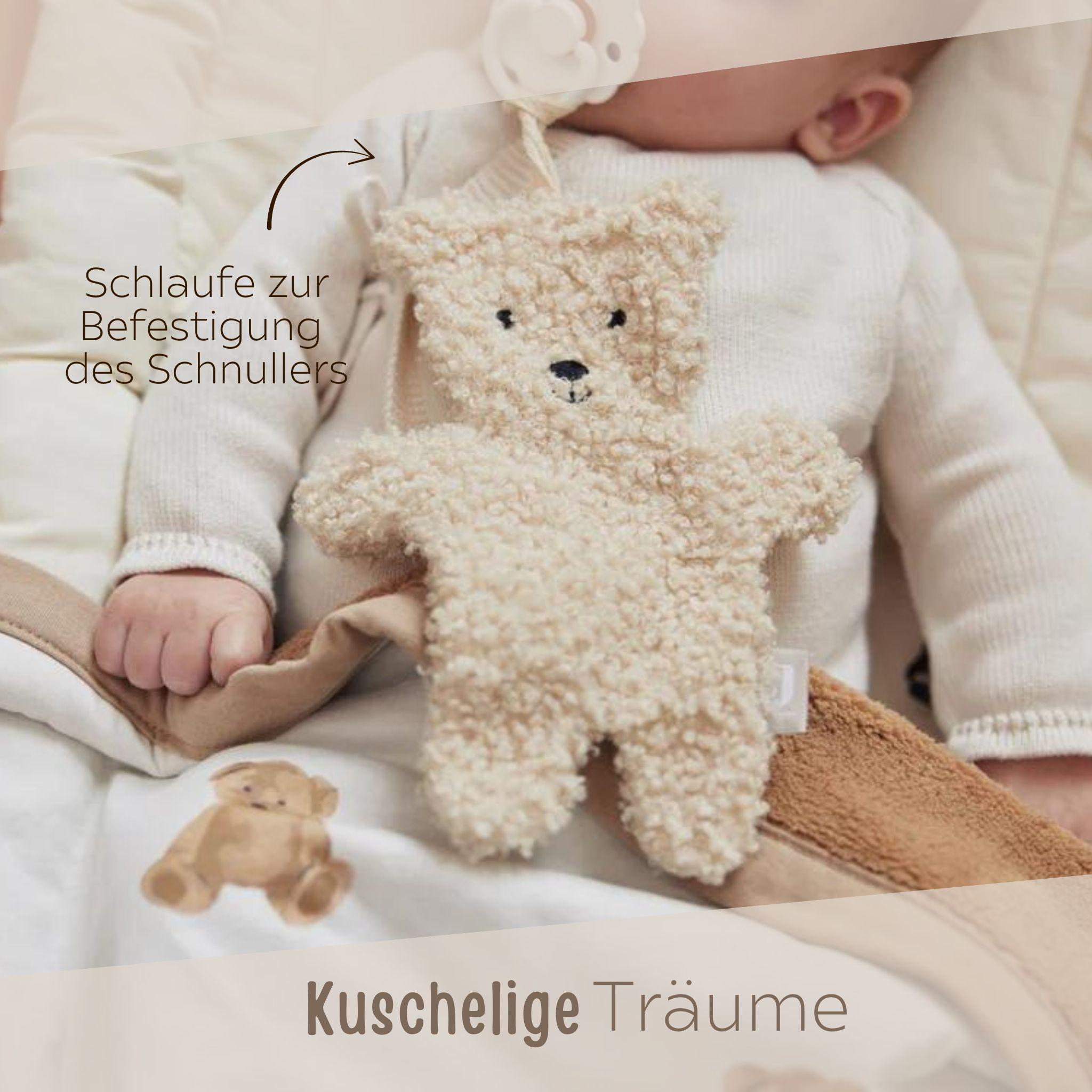 JOLLEIN Schmusetuch Plüsch Teddybär - wunderwunsch