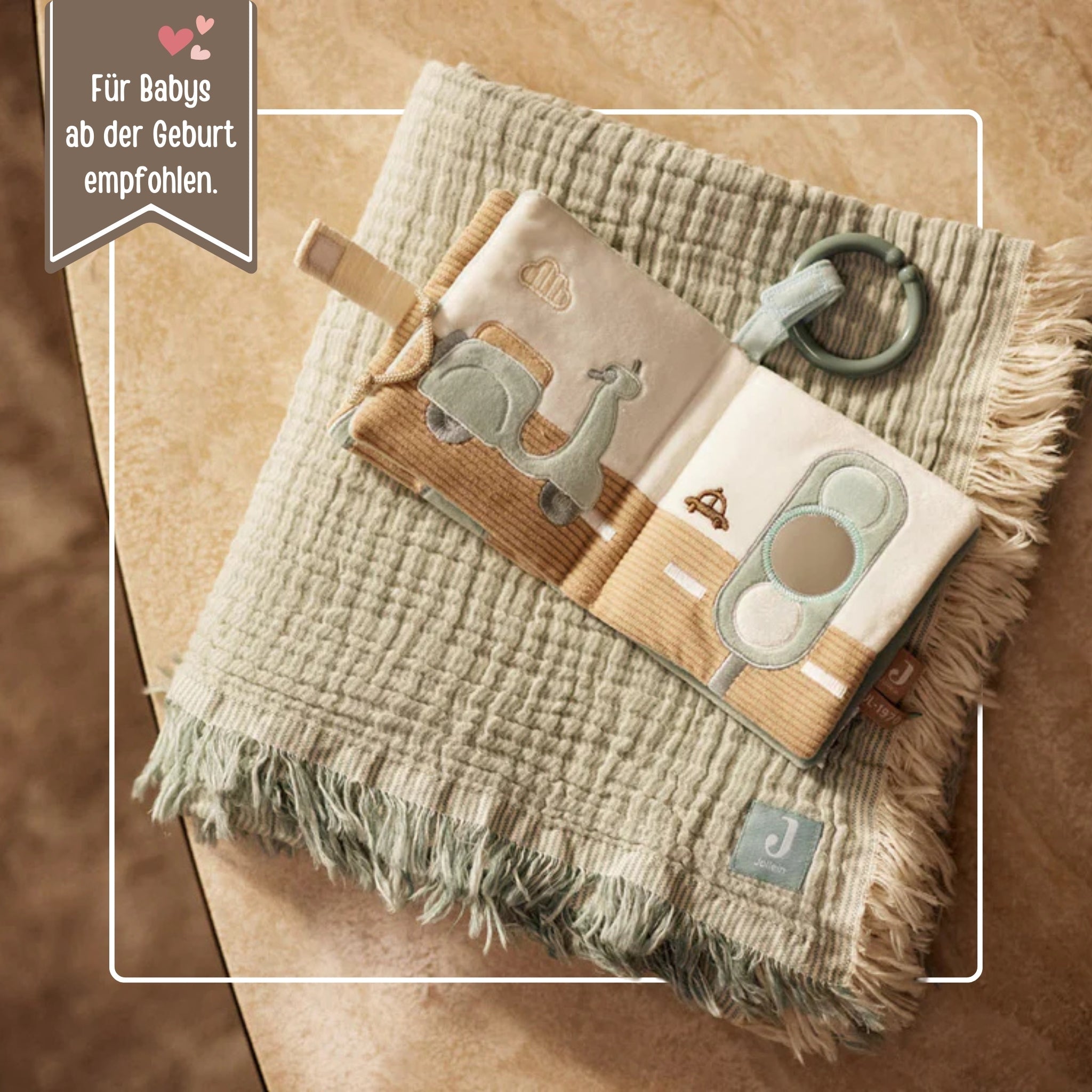 JOLLEIN Stoffbuch personalisiert - Fee & Auto - wunderwunsch