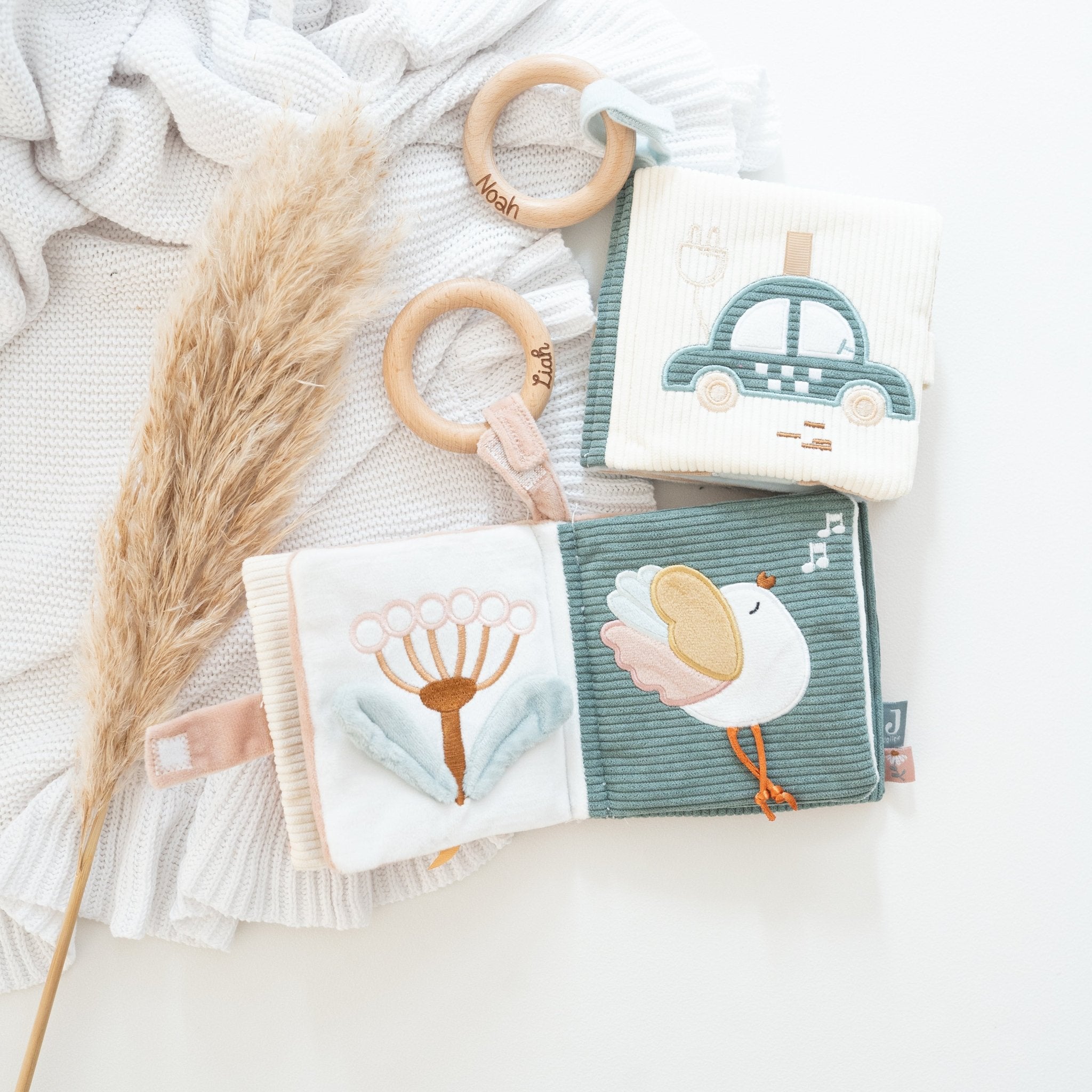 JOLLEIN Stoffbuch personalisiert - Fee & Auto - wunderwunsch