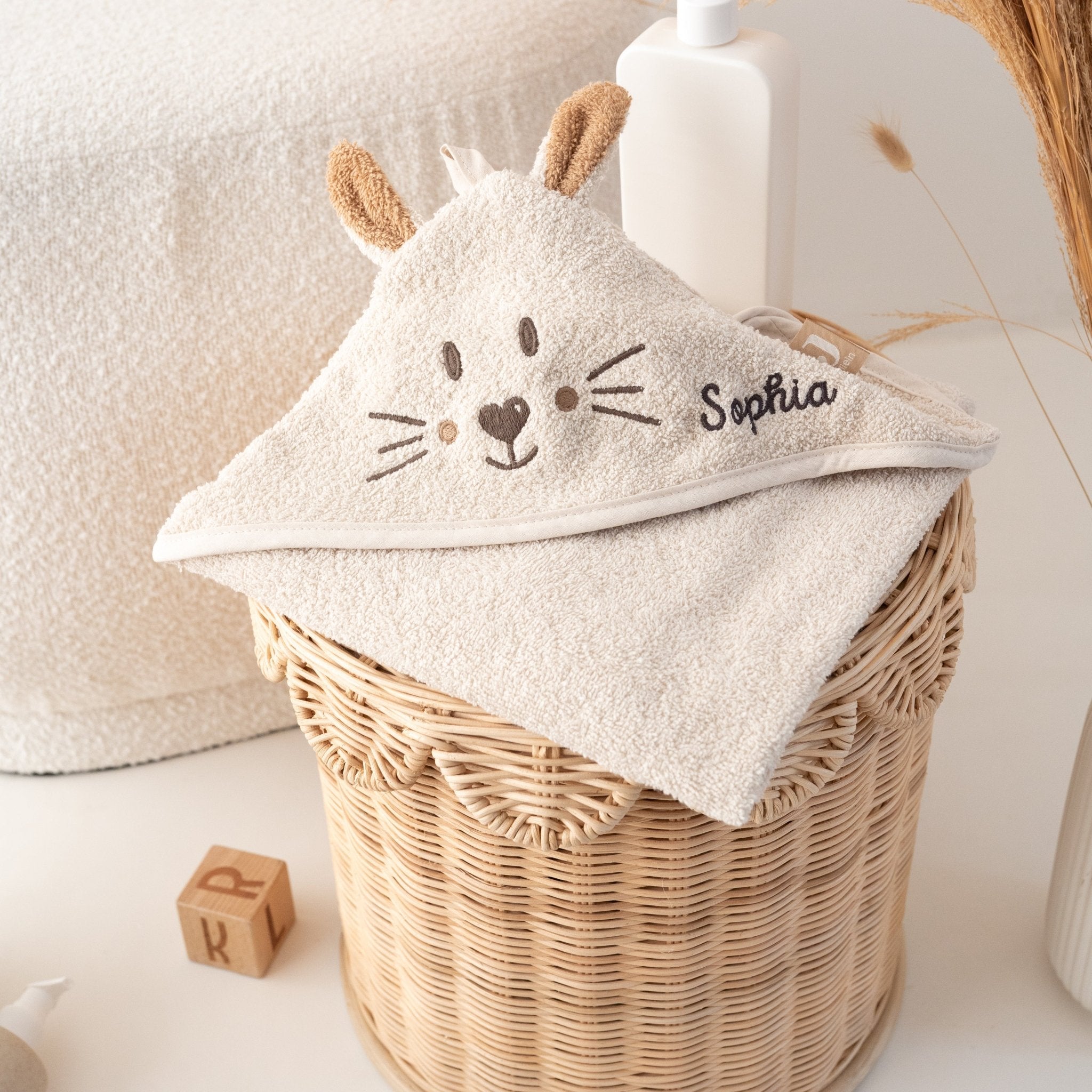 JOLLEIN x Wunderwunsch Tier Baby Kapuzenhandtuch Frottee - wunderwunsch