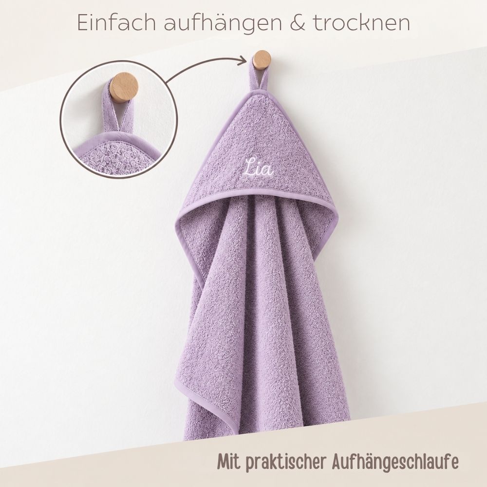 Kapuzenhandtuch Frottee personalisiert - wunderwunsch