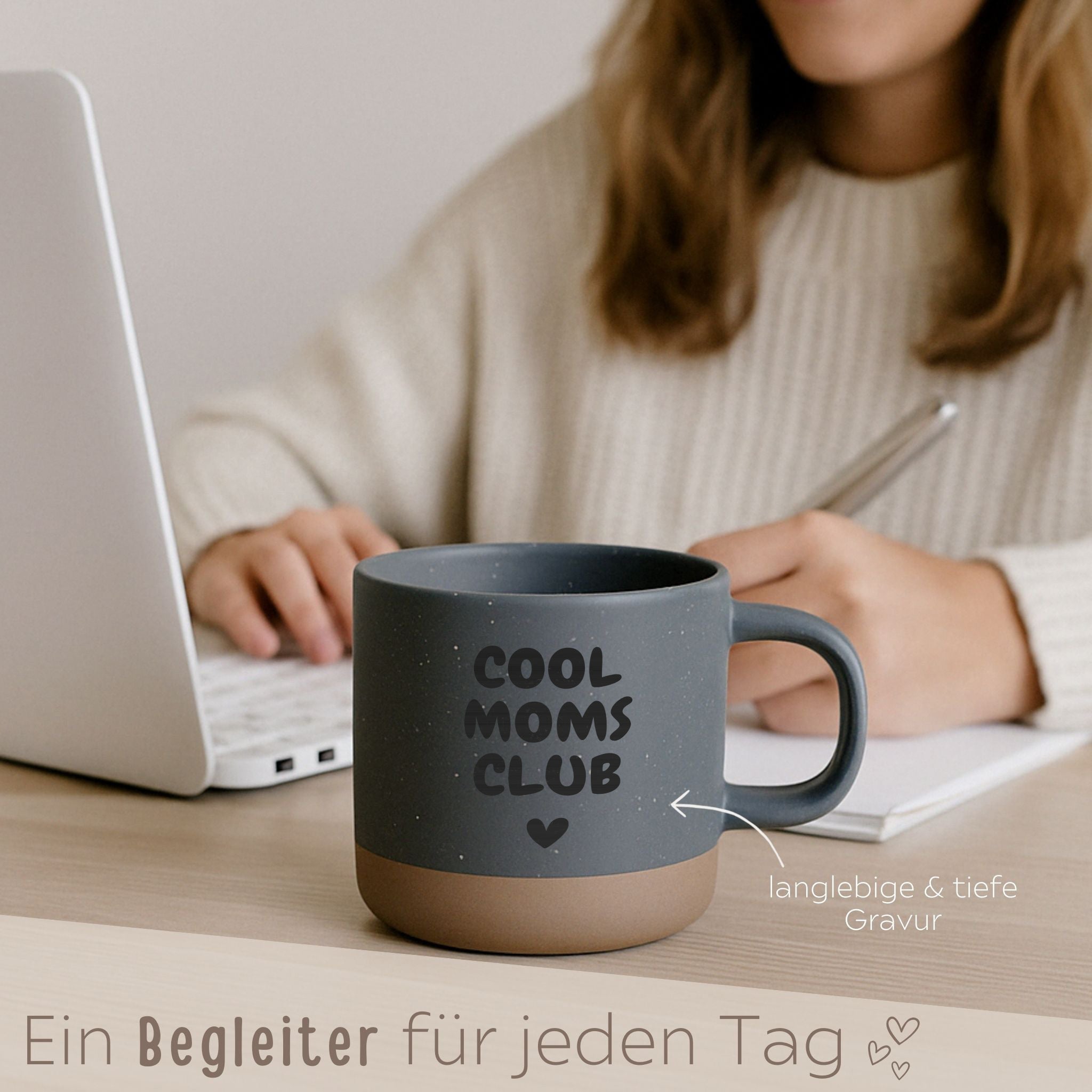 Keramikbecher Steingut - Moms Club - wunderwunsch