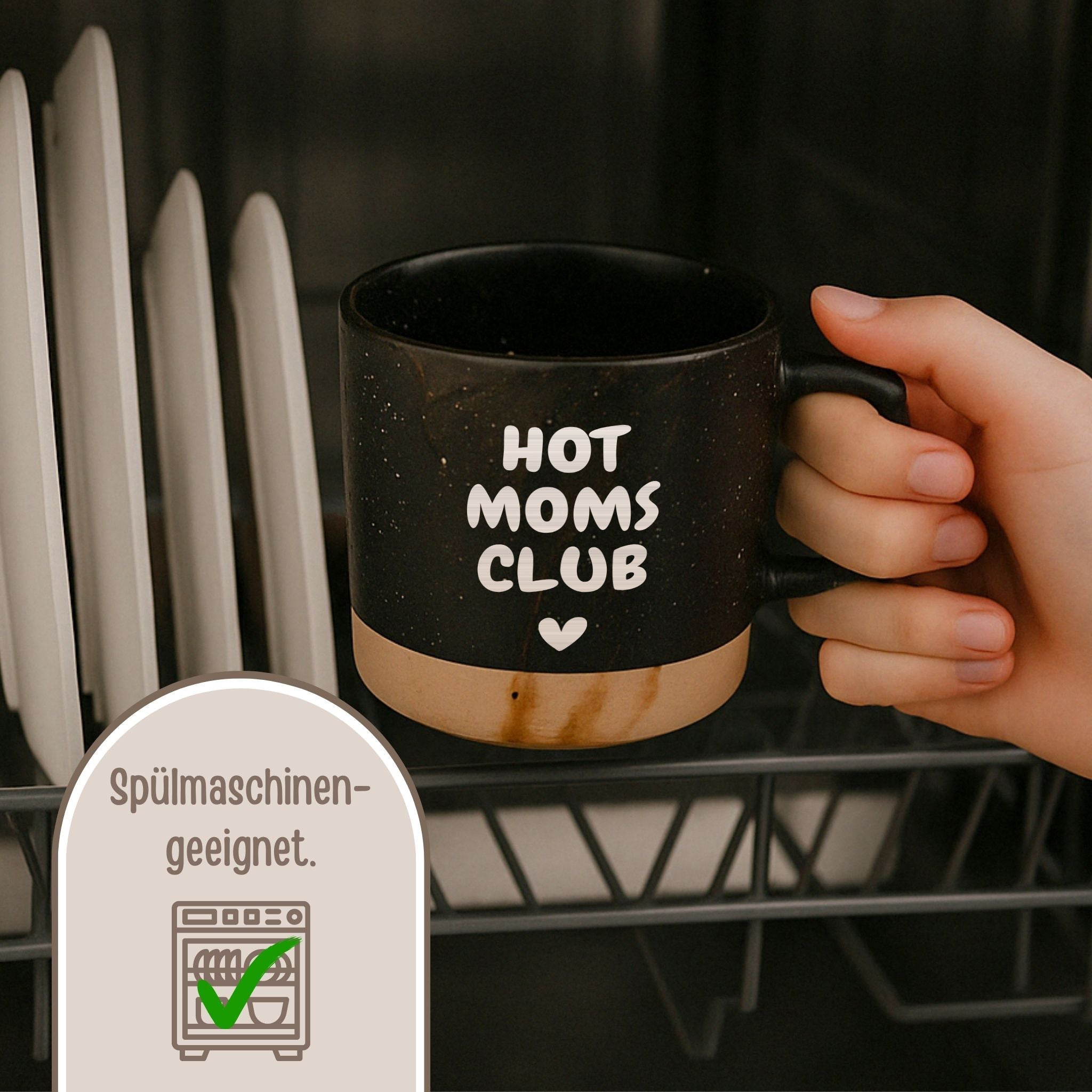 Keramikbecher Steingut - Moms Club - wunderwunsch