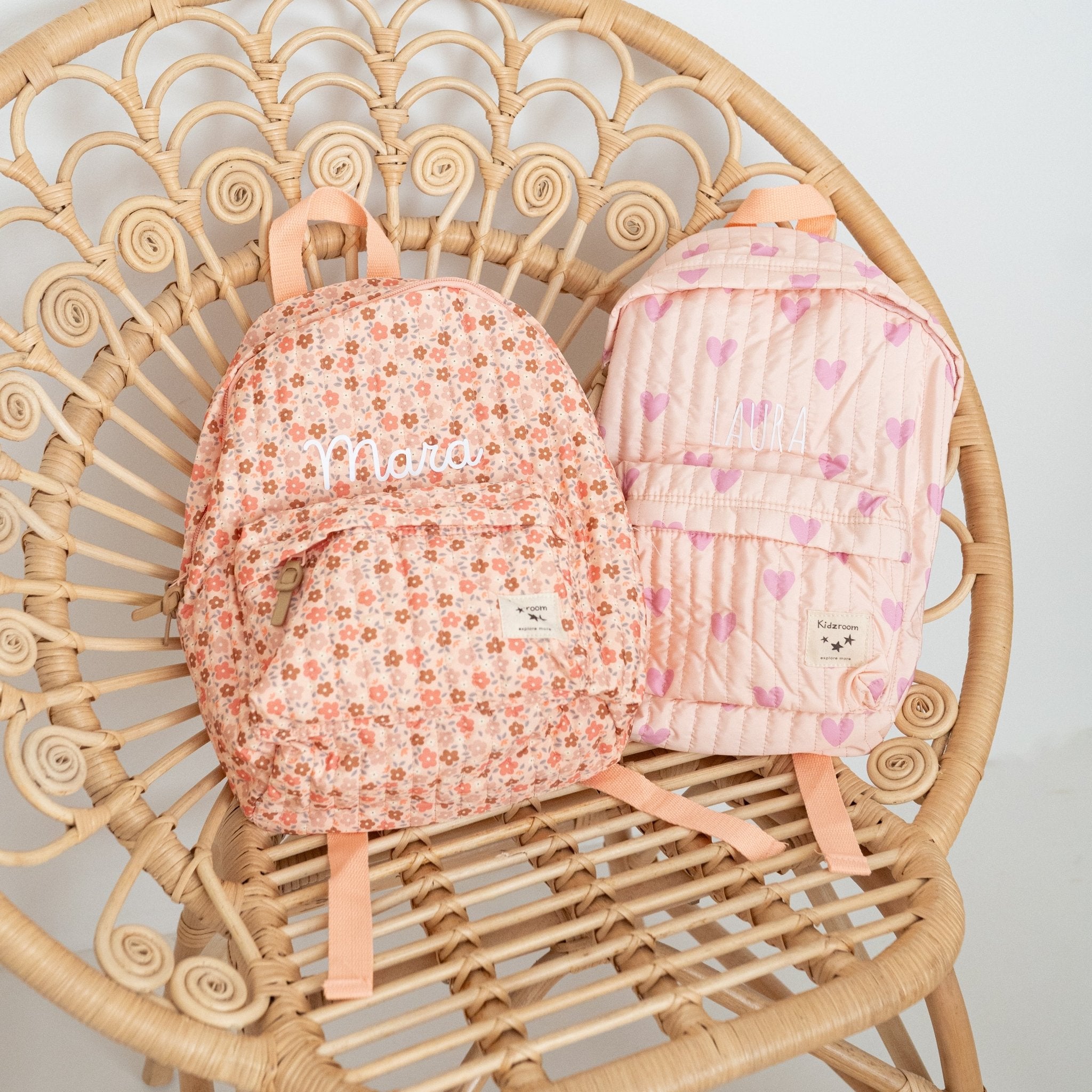 KIDZROOM Mädchen Rucksack personalisierbar - wunderwunsch