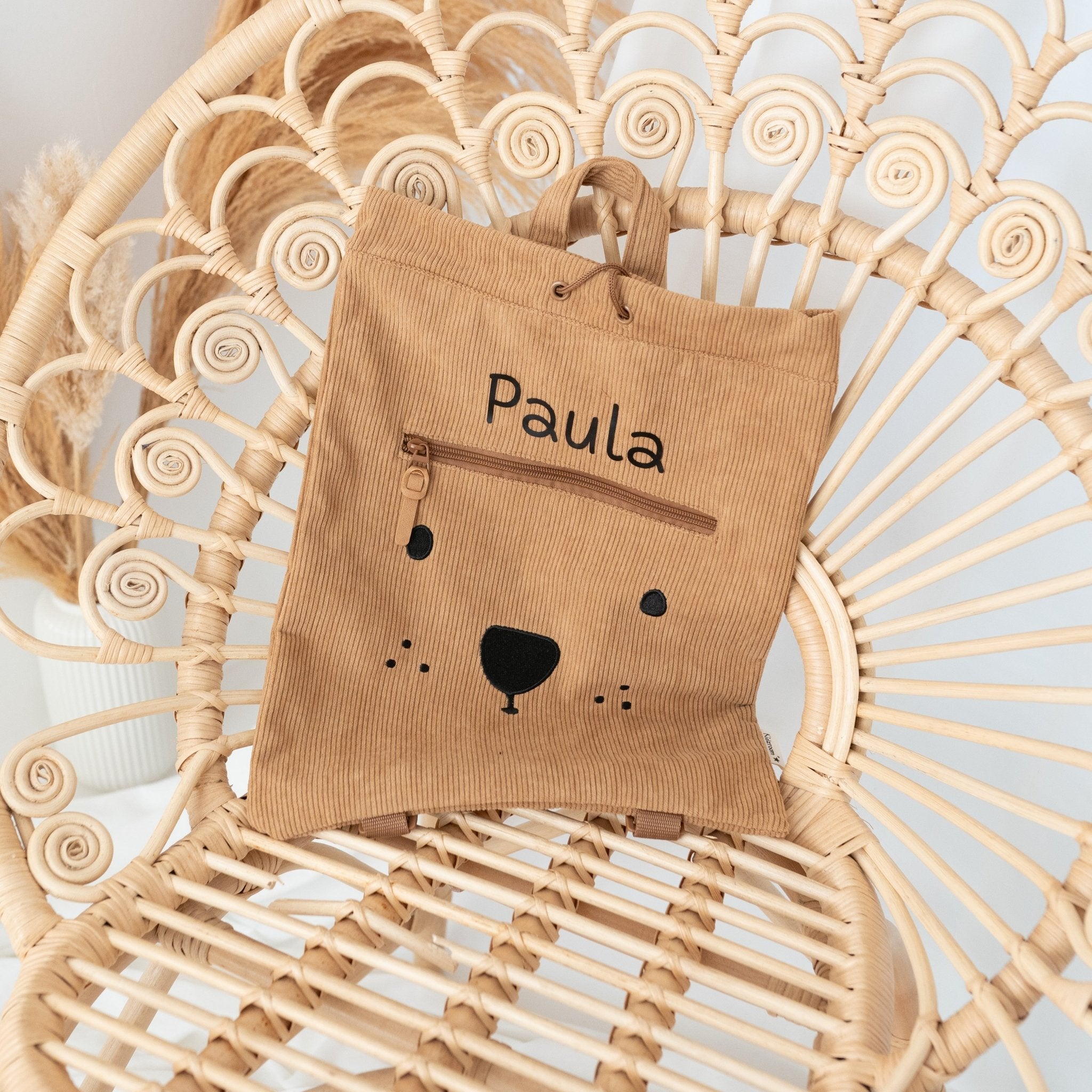 KIDZROOM Rucksack & Turnbeutel Teddy Cord - wunderwunsch