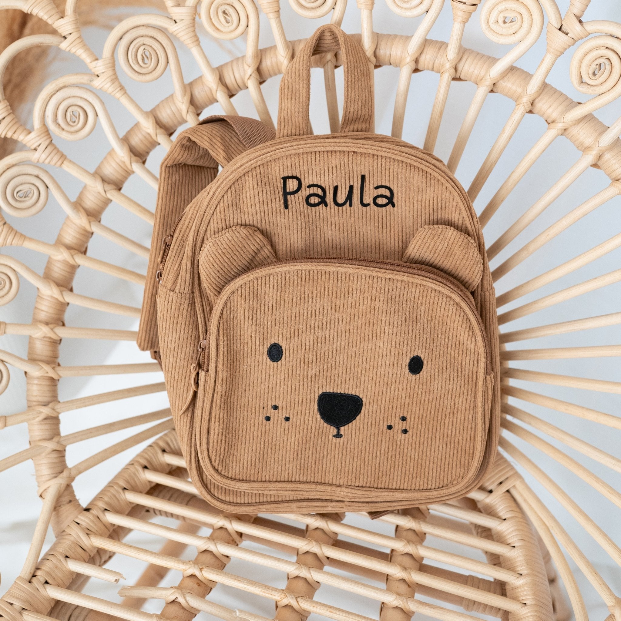 KIDZROOM Rucksack & Turnbeutel Teddy Cord - wunderwunsch