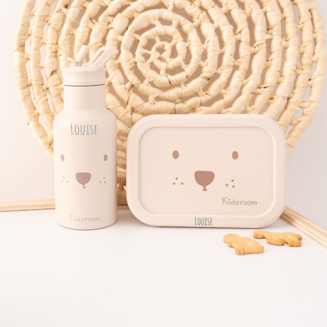 KIDZROOM Set Lunchbox Lovely Lunch und Trinkflasche personalisierbar - wunderwunsch