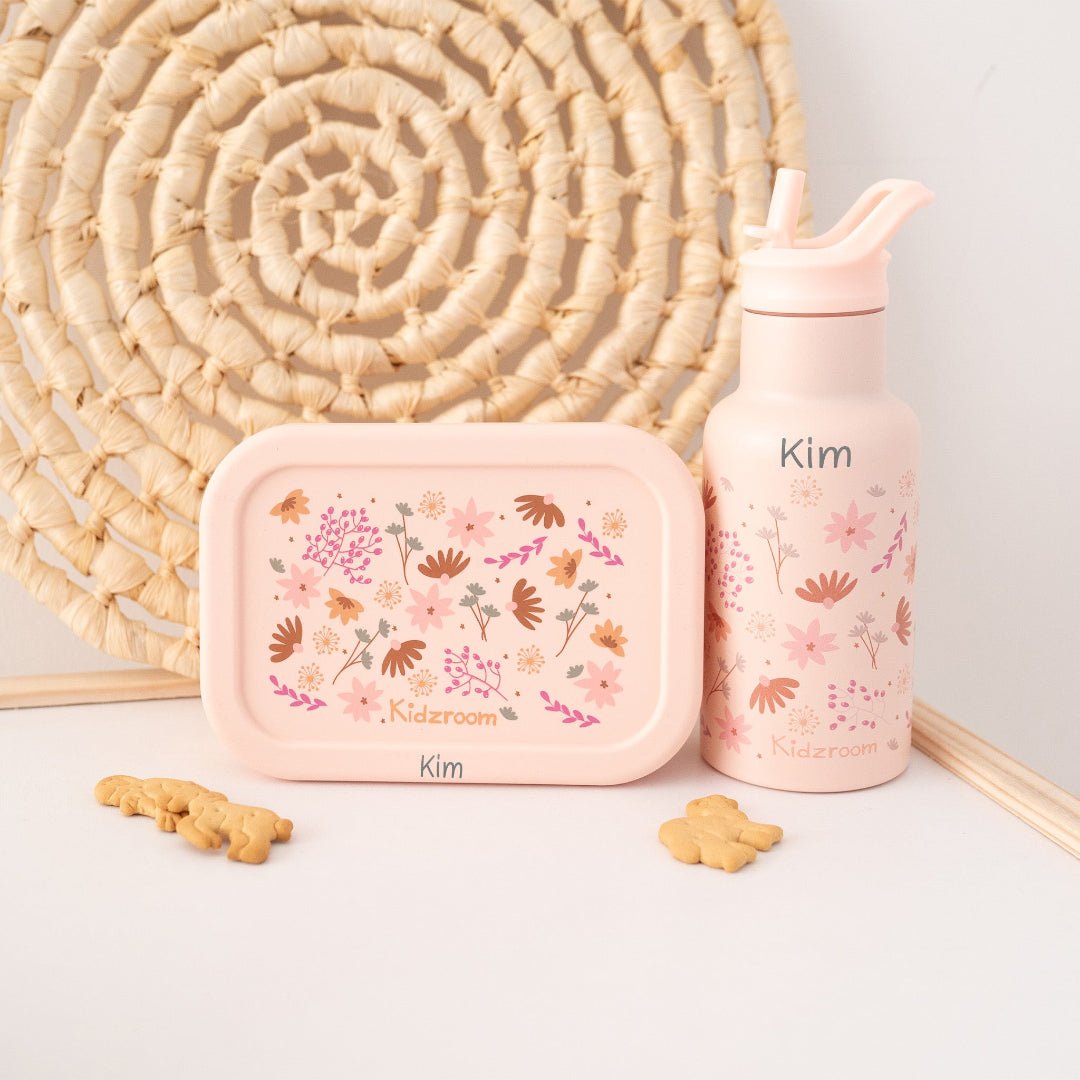 KIDZROOM Set Lunchbox Lovely Lunch und Trinkflasche personalisierbar - wunderwunsch