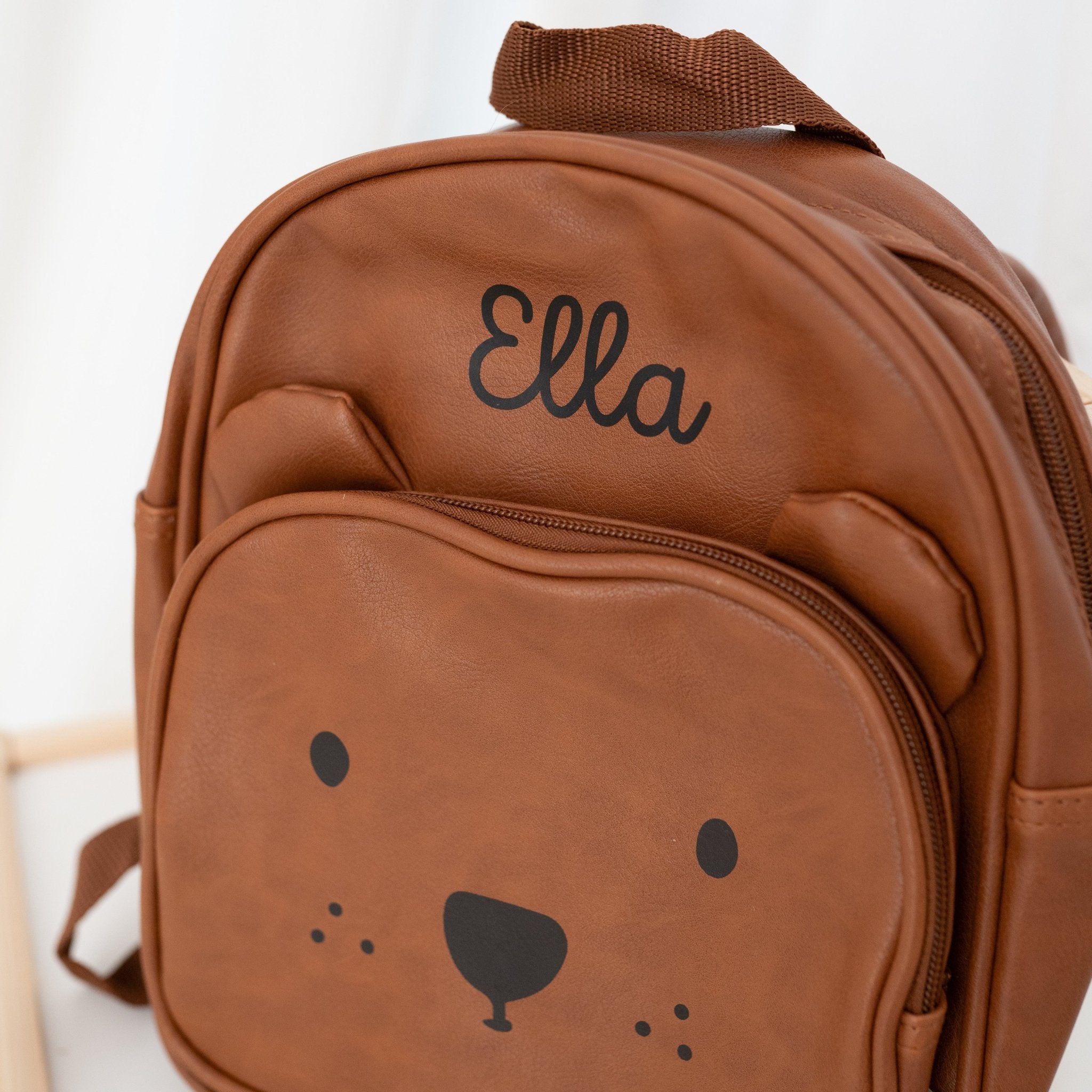 KIDZROOM Teddy Rucksack Leder - wunderwunsch