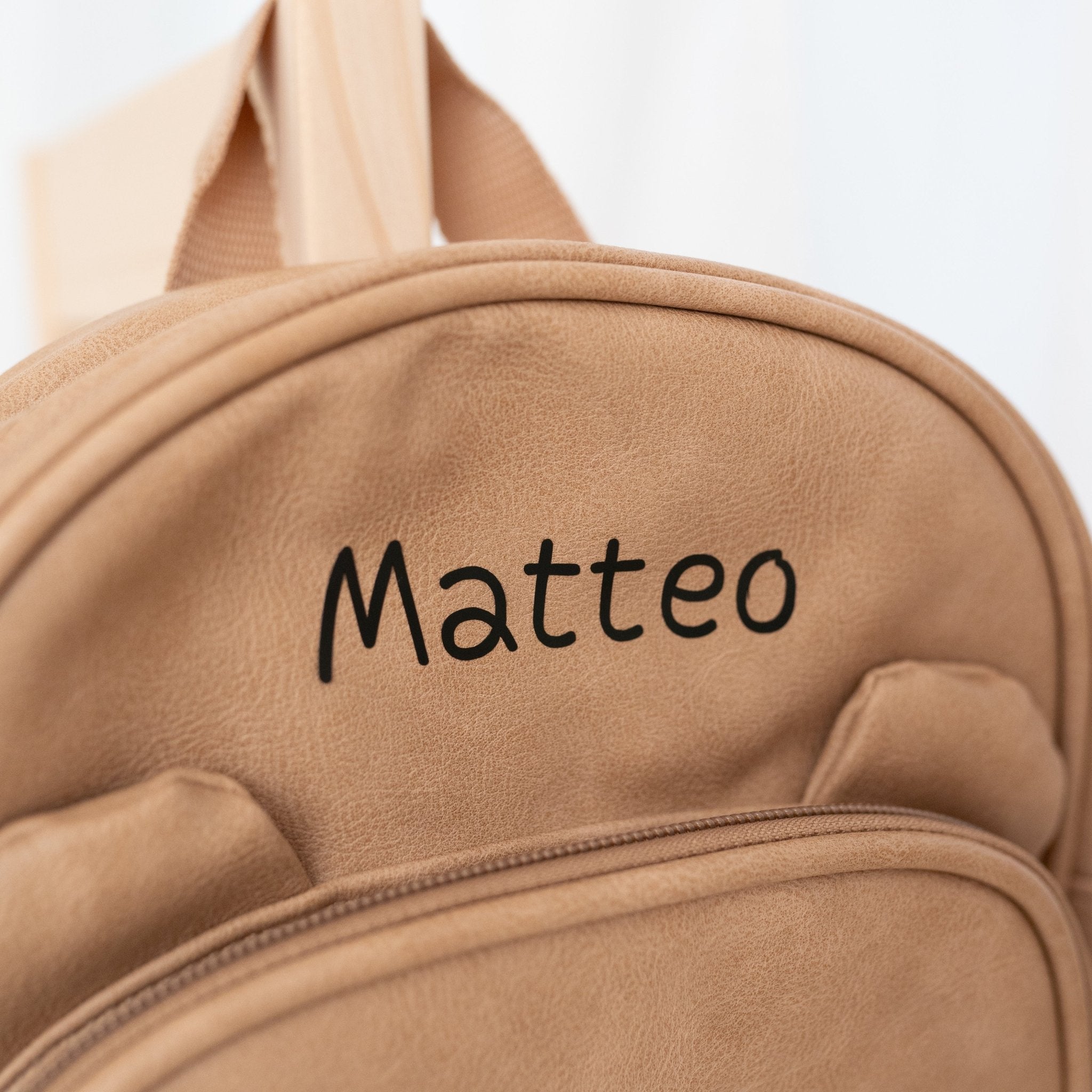 KIDZROOM Teddy Rucksack Leder - wunderwunsch