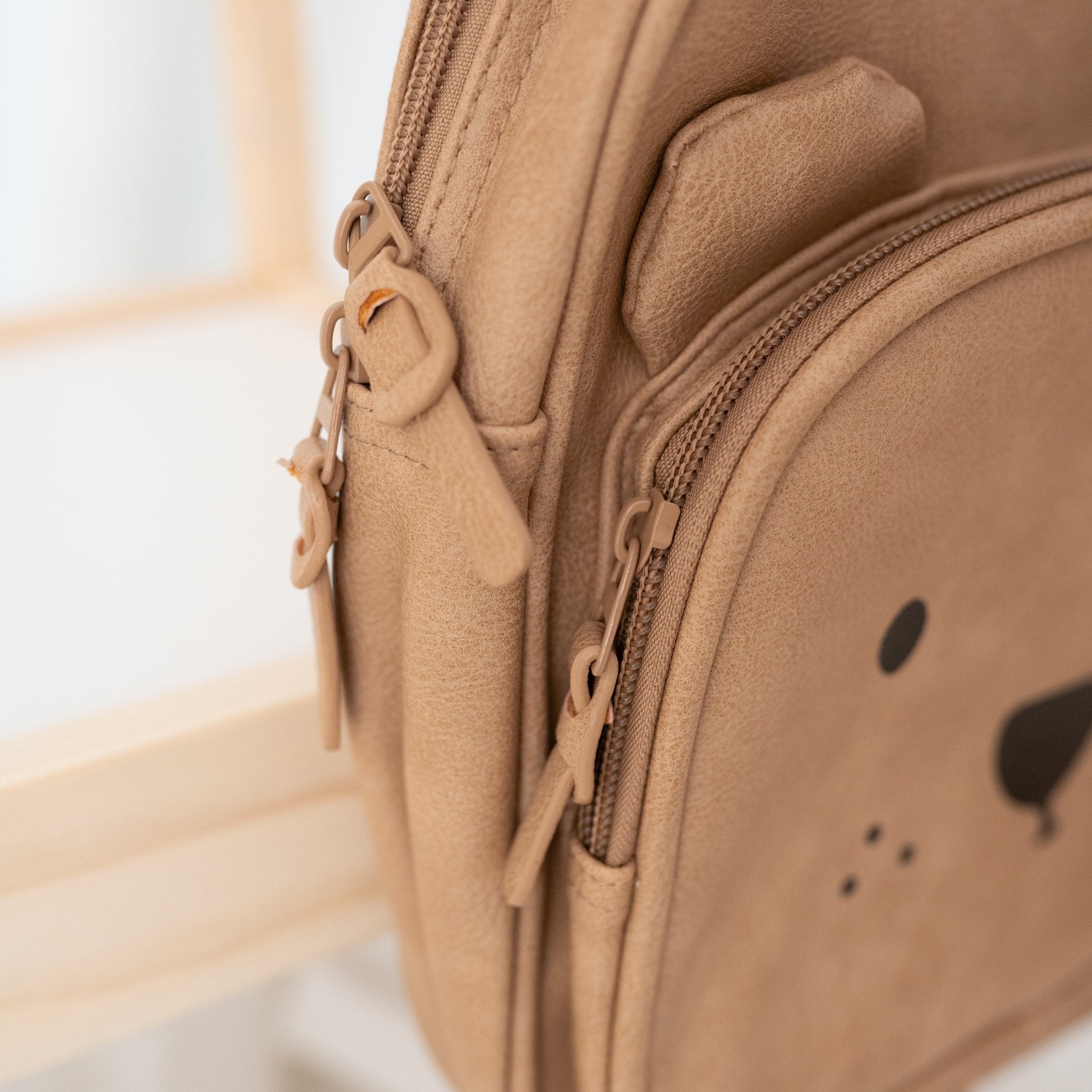 KIDZROOM Teddy Rucksack Leder - wunderwunsch