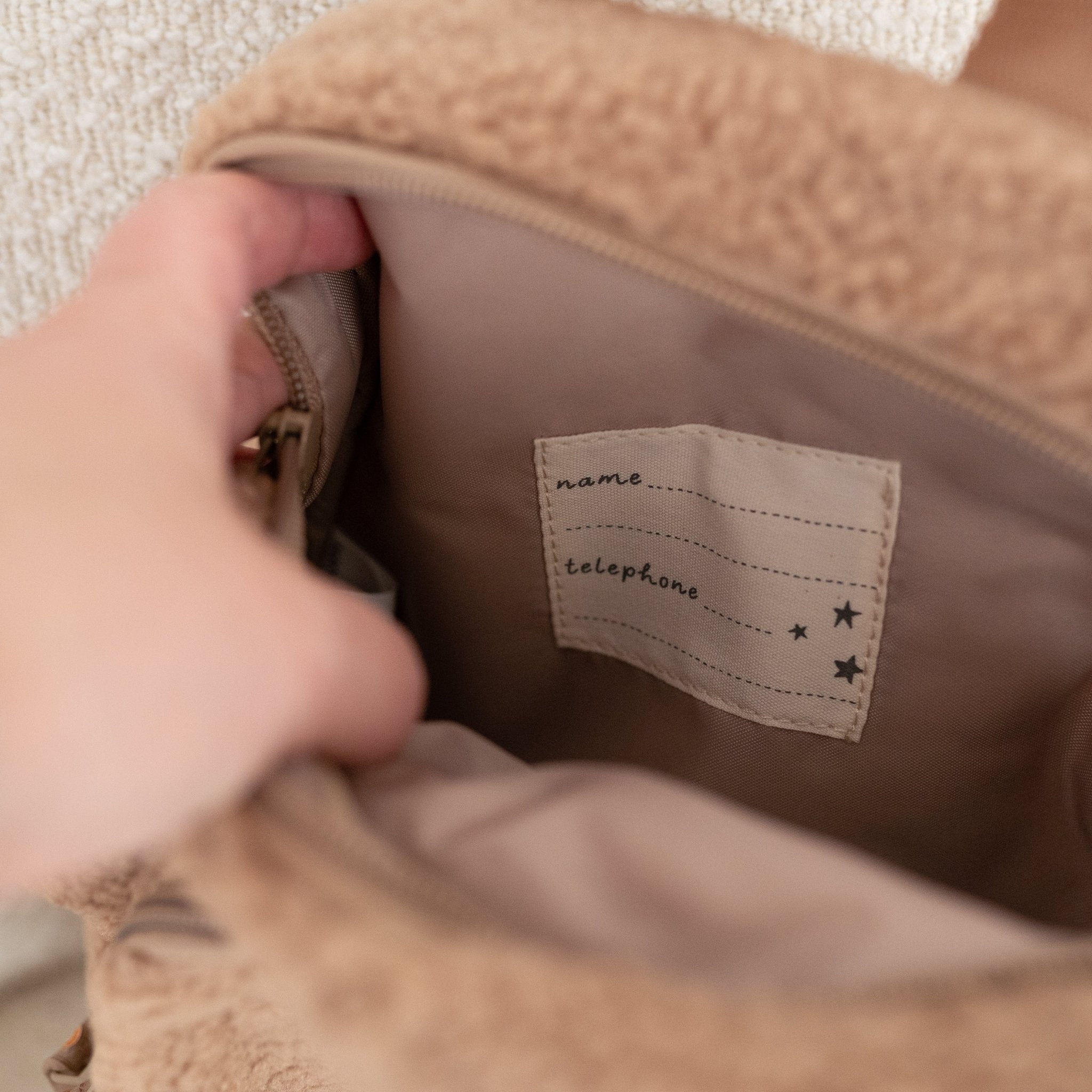 KIDZROOM Teddy Rucksack Plüsch personalisiert - wunderwunsch