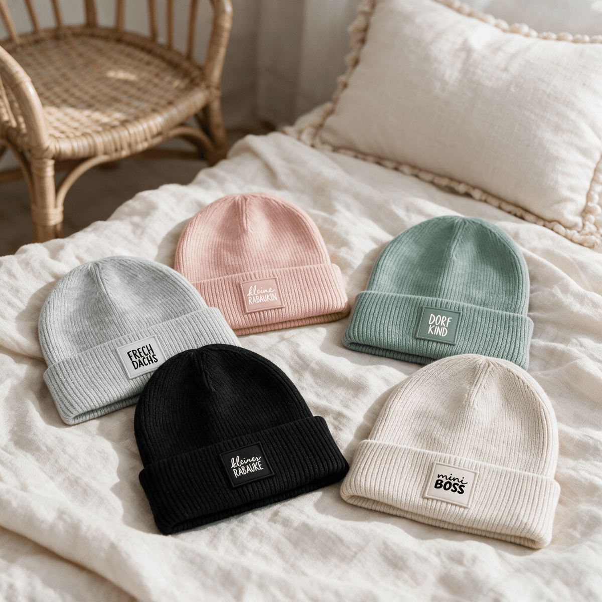 Kinder Beanie Mütze mit Spruch - wunderwunsch