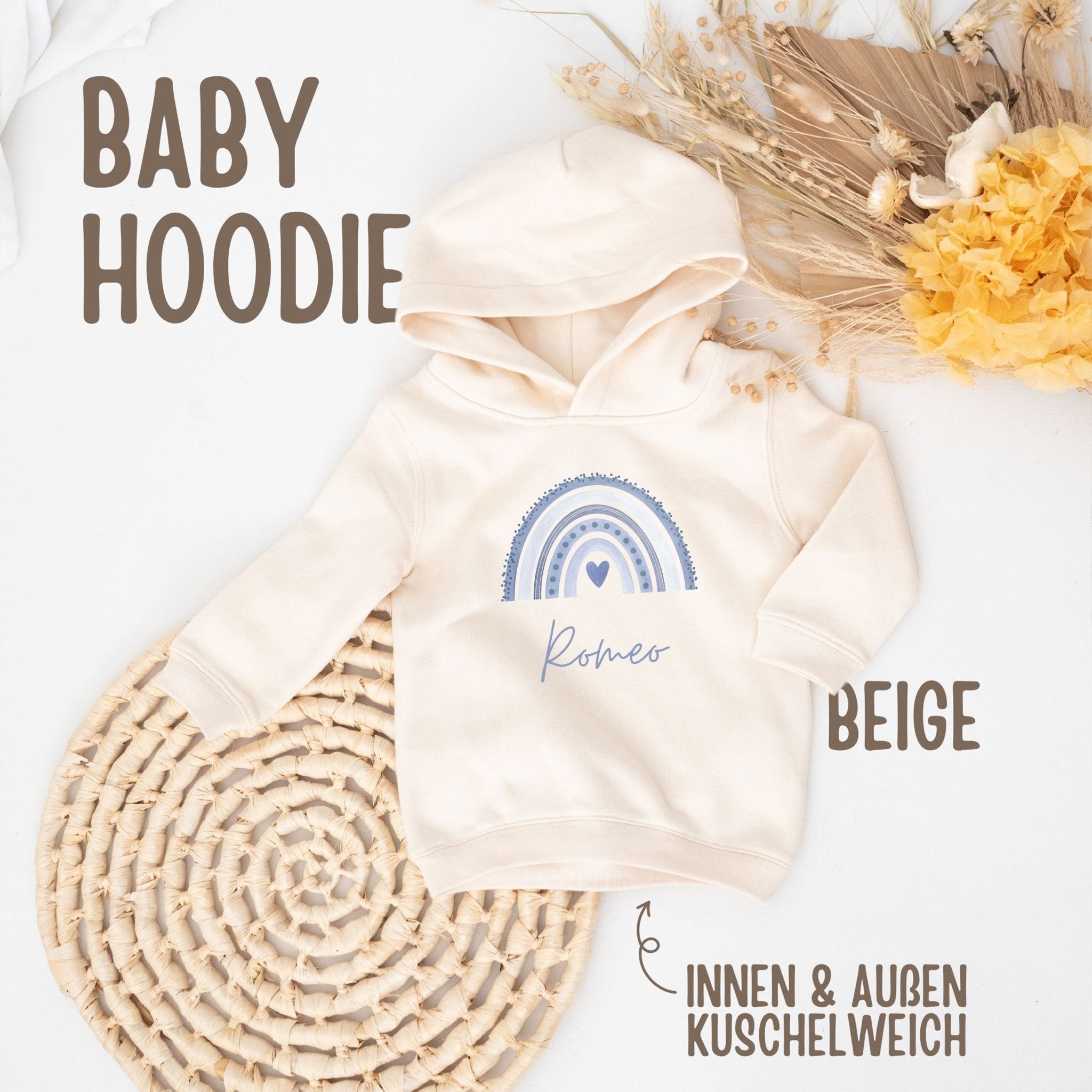 Kinder Hoodie "Regenbogen" personalisiert - wunderwunsch
