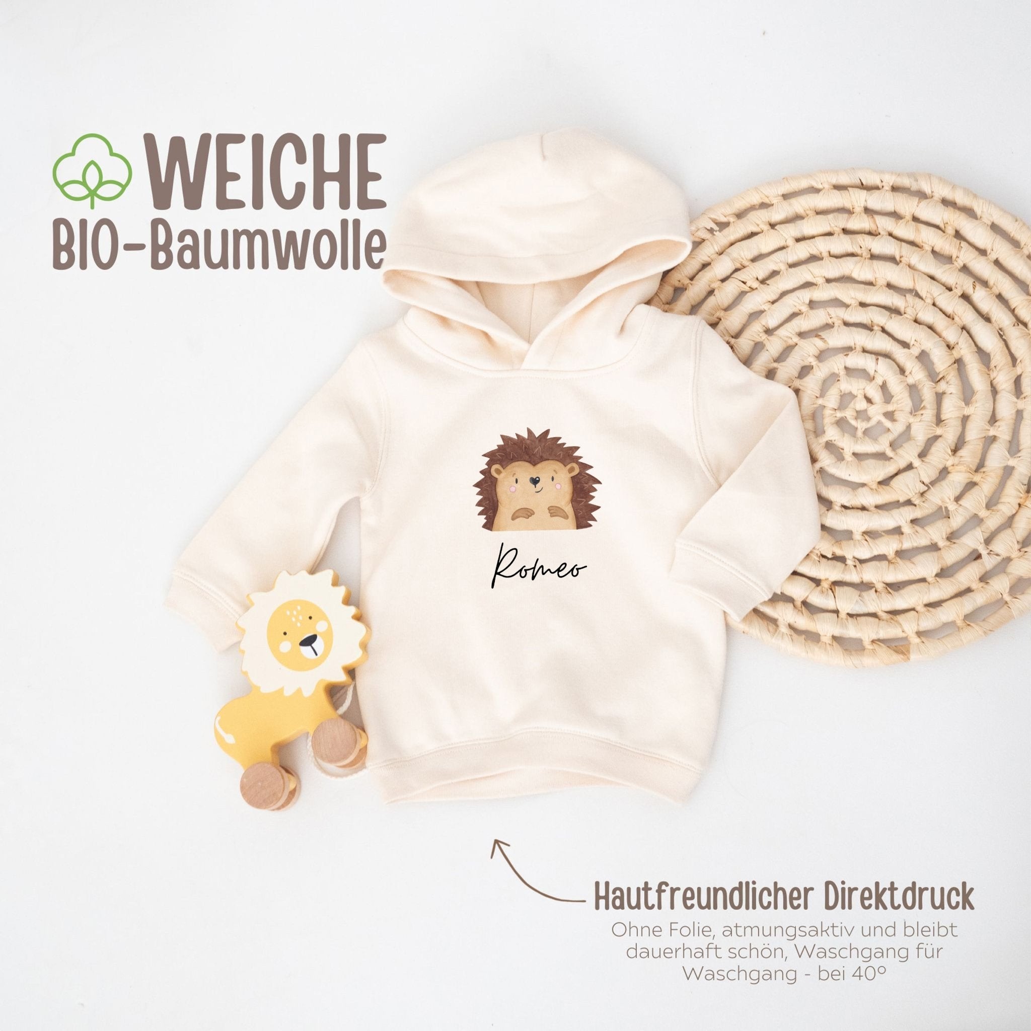 Kinder Hoodie "Tier" personalisiert - wunderwunsch
