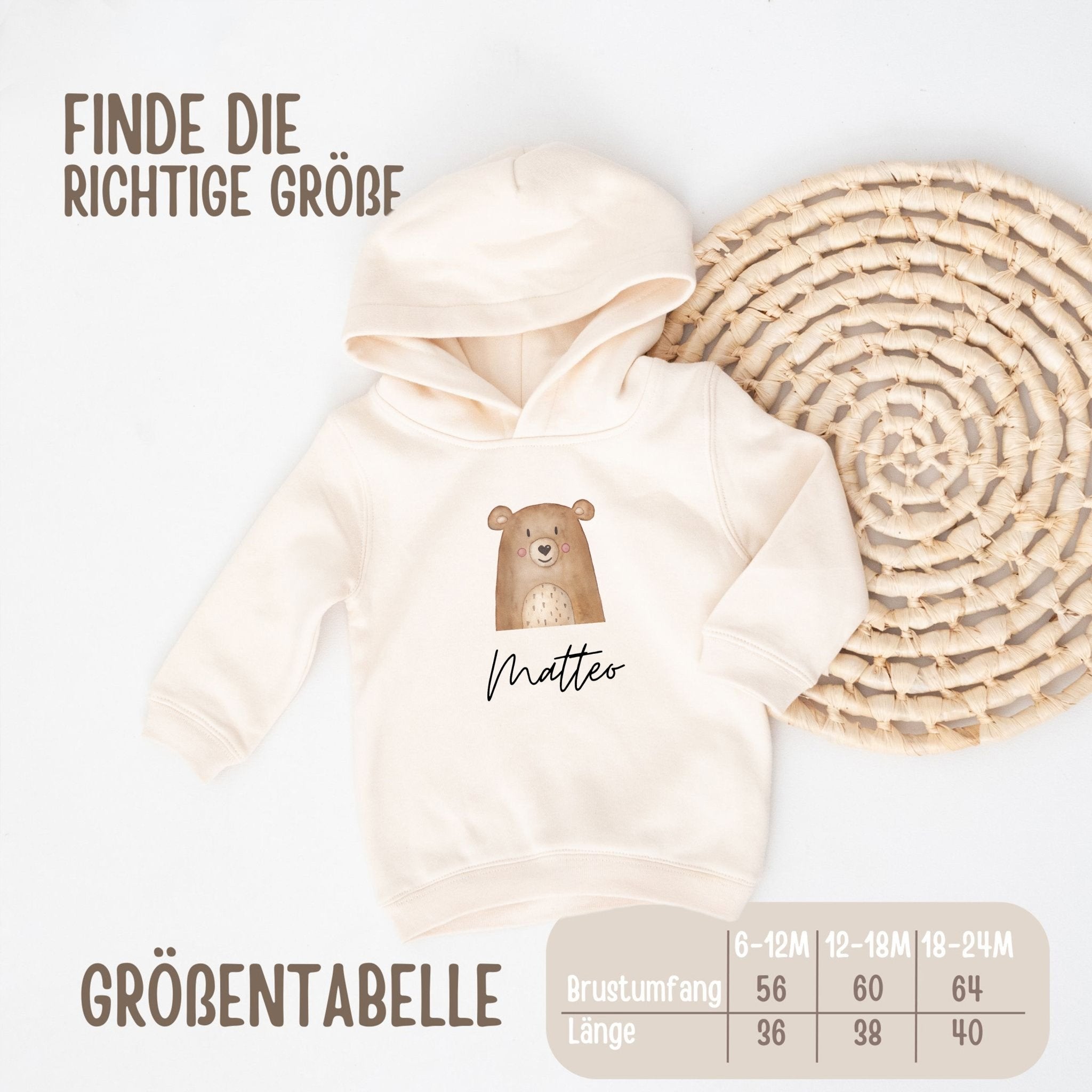 Kinder Hoodie "Tier" personalisiert - wunderwunsch