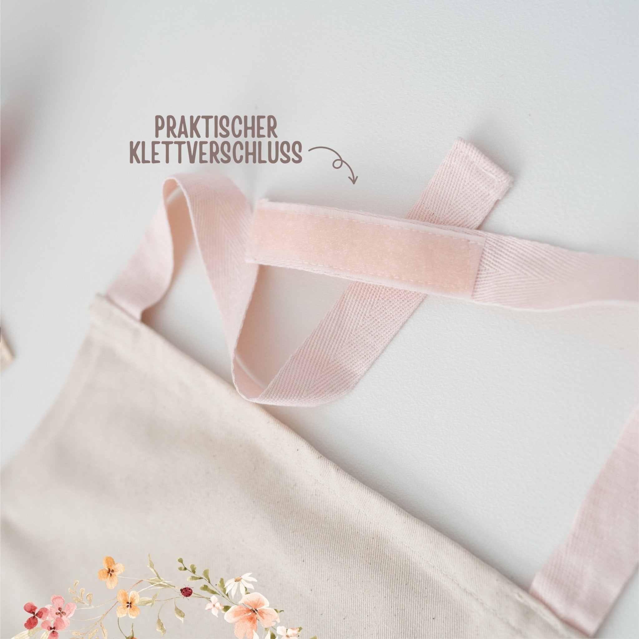 Kinder Schürze Pastell "Blumenkreis Tiere" personalisiert - wunderwunsch