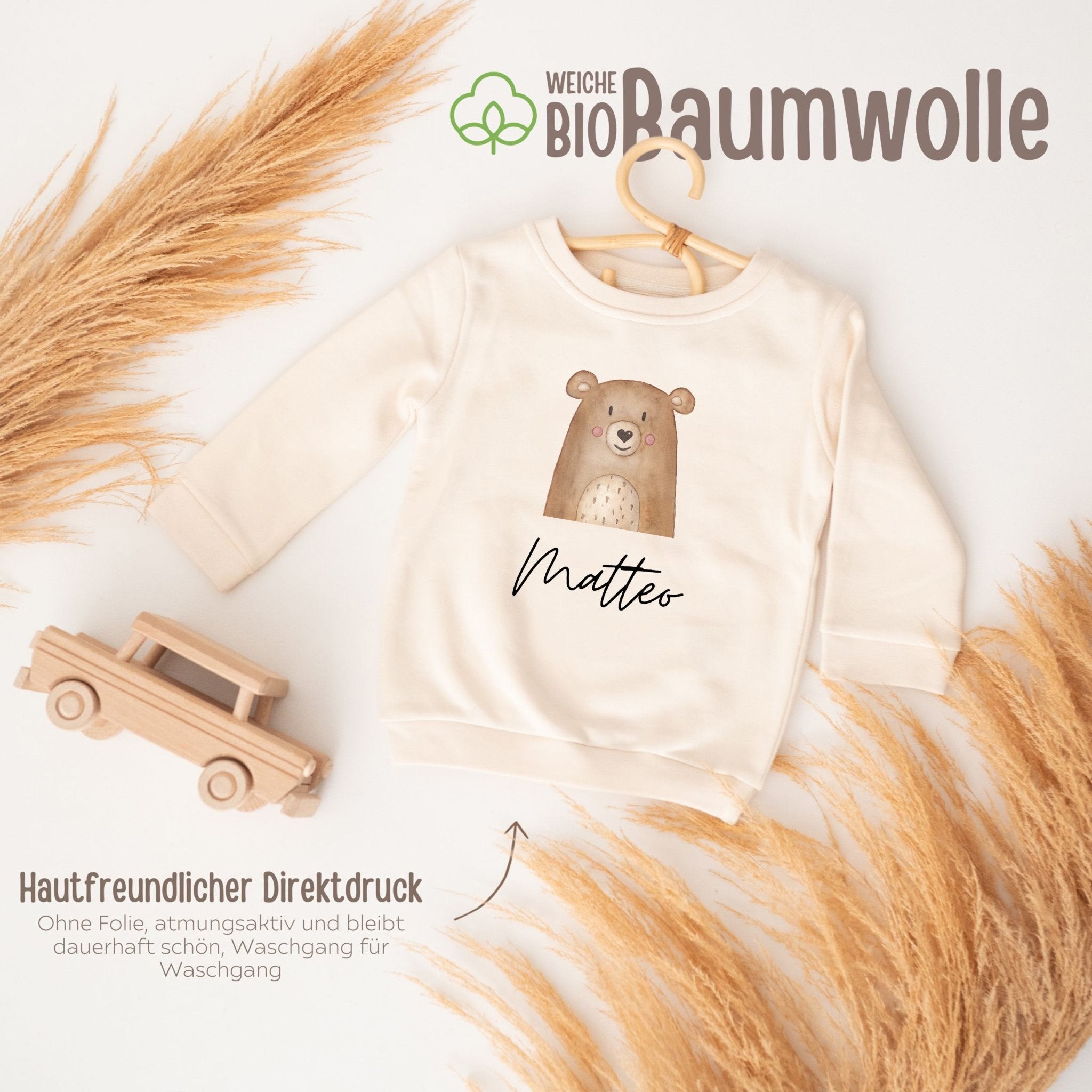 Kinder Sweatshirt "Tier" personalisiert - wunderwunsch