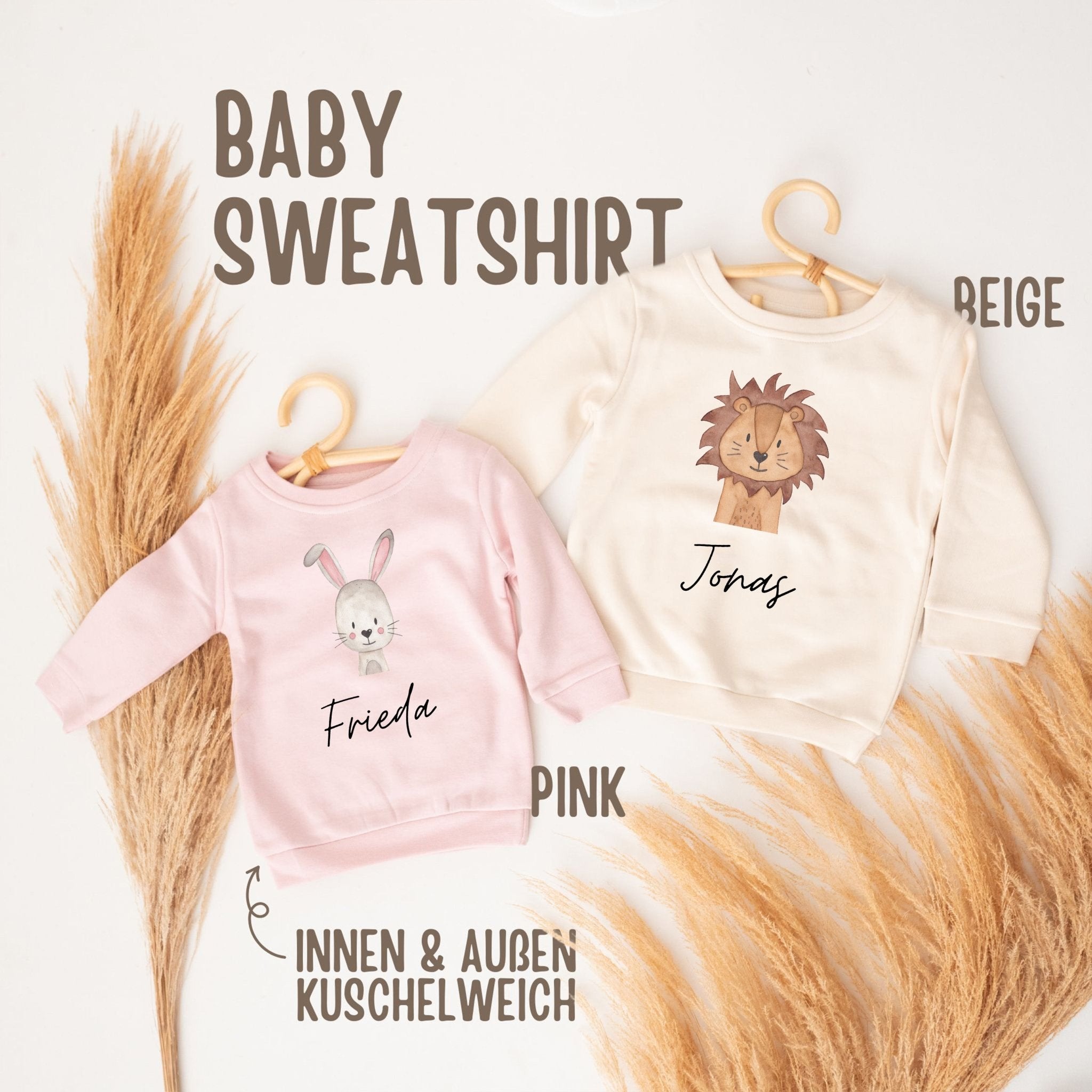 Kinder Sweatshirt "Tier" personalisiert - wunderwunsch