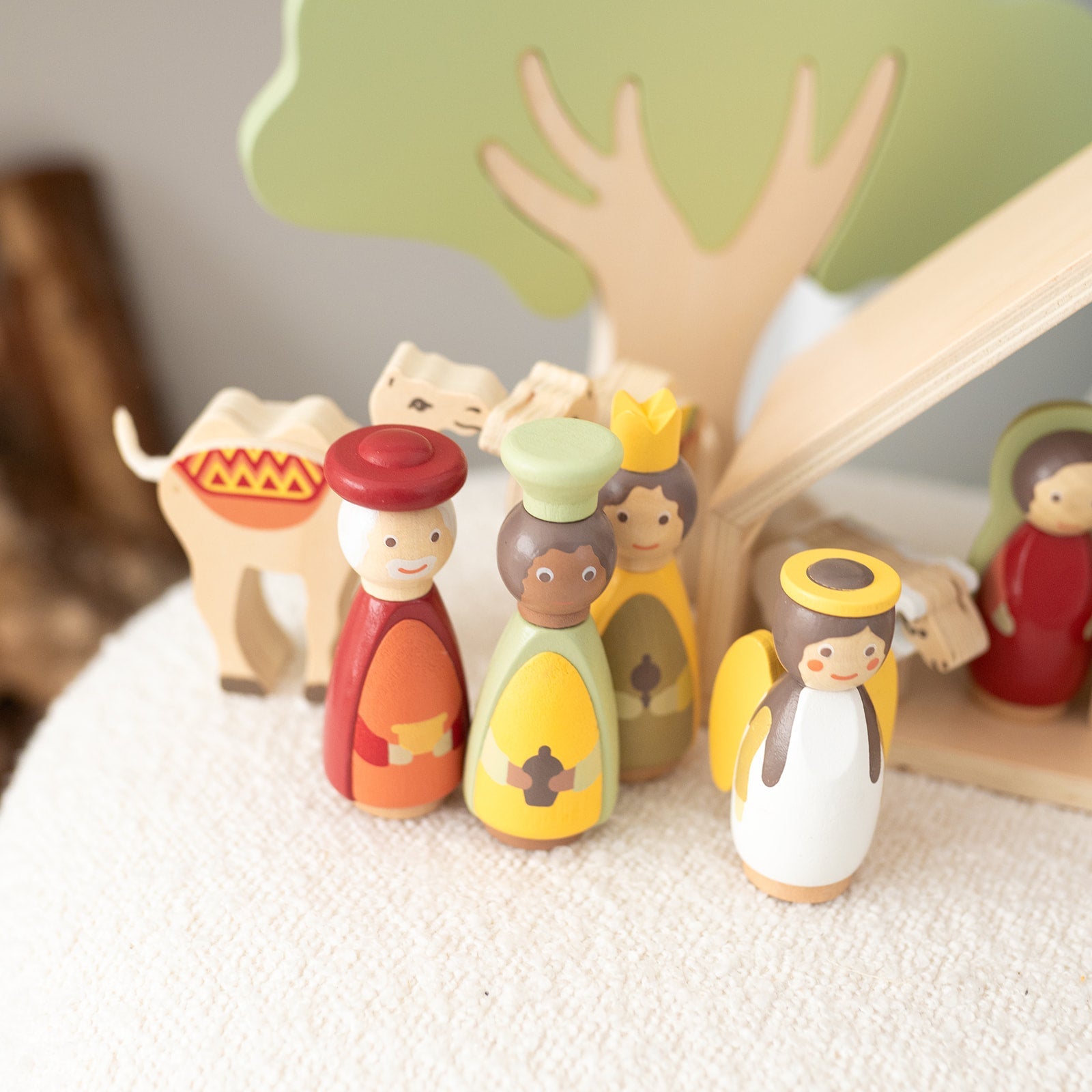 Kinder Weihnachtskrippe Holz personalisiert - wunderwunsch