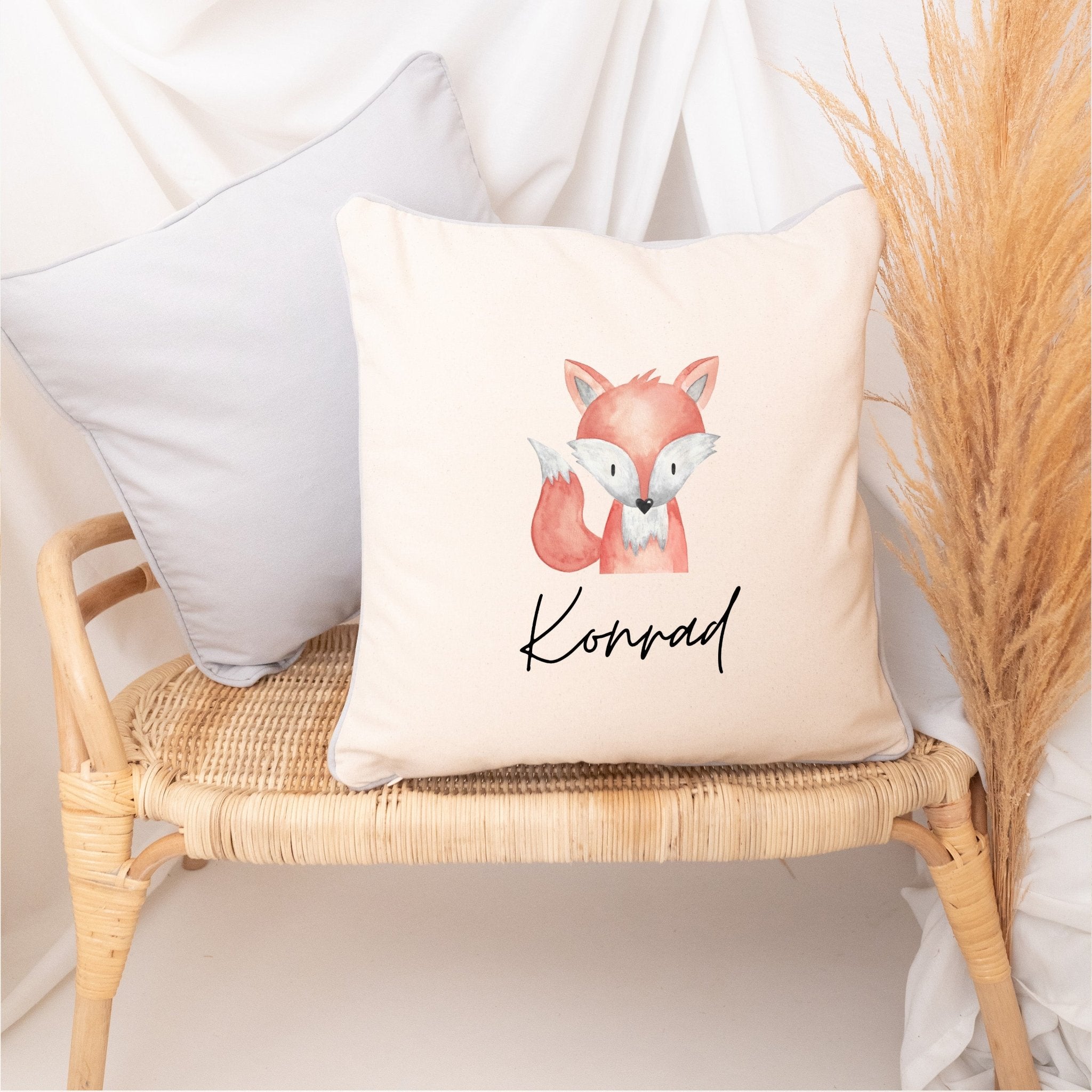 Kissen Baumwolle "Tiere" personalisiert - wunderwunsch