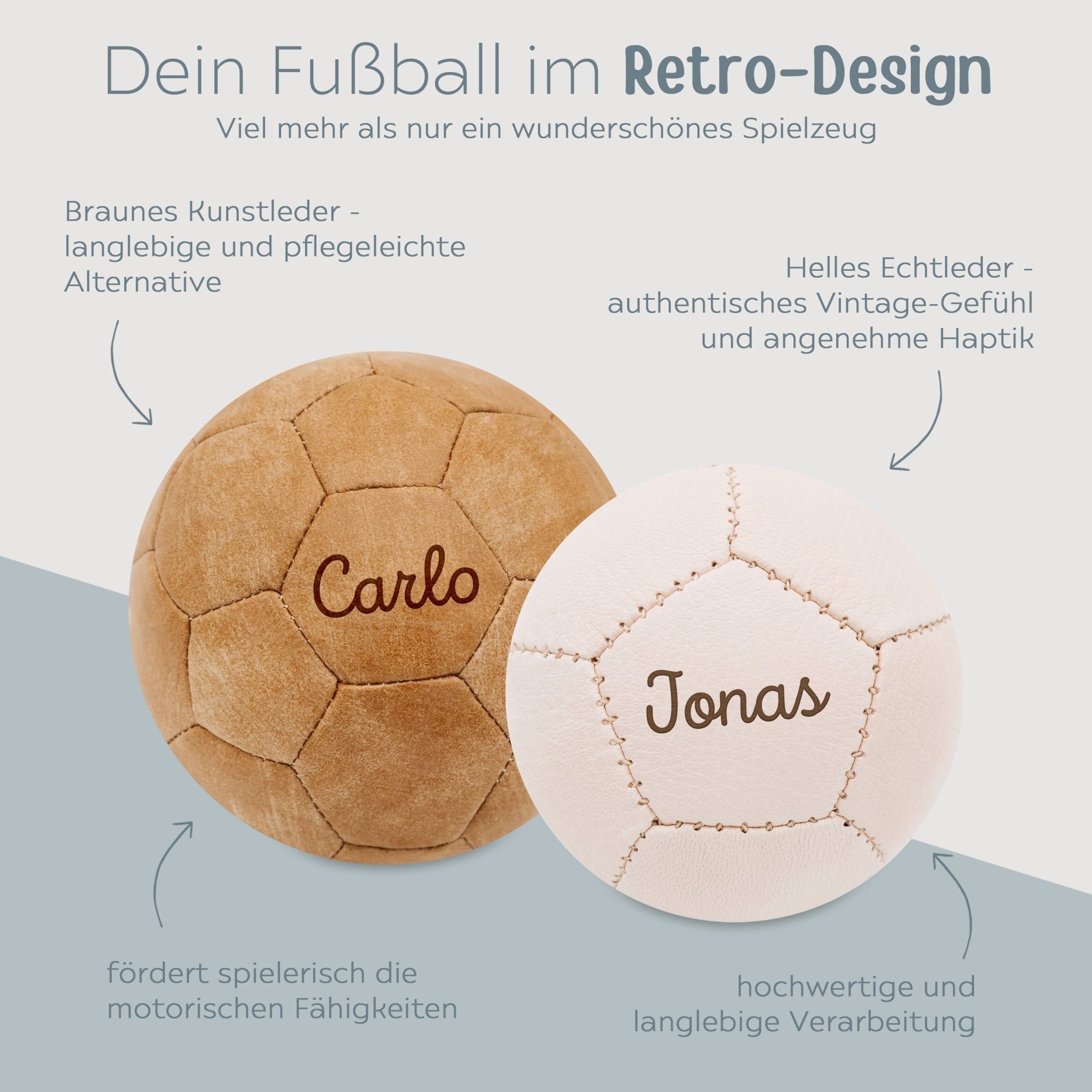 Kleiner Fußball Leder personalisierbar - wunderwunsch