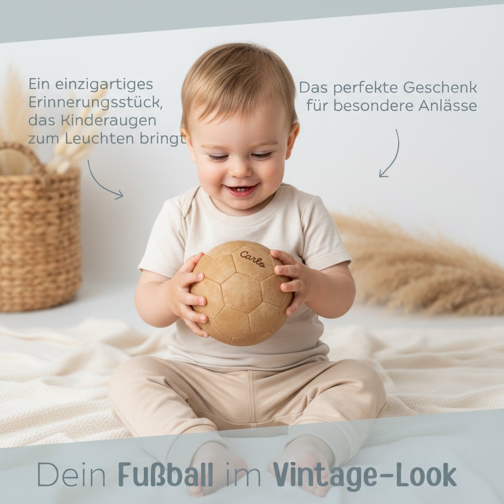 Kleiner Fußball Leder personalisierbar - wunderwunsch