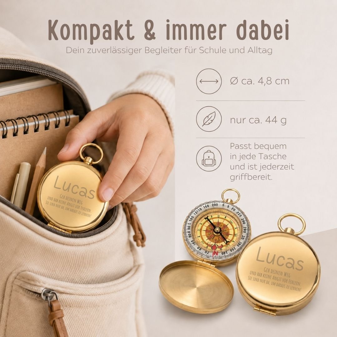 Kompass personalisiert - Geh deinen Weg - wunderwunsch