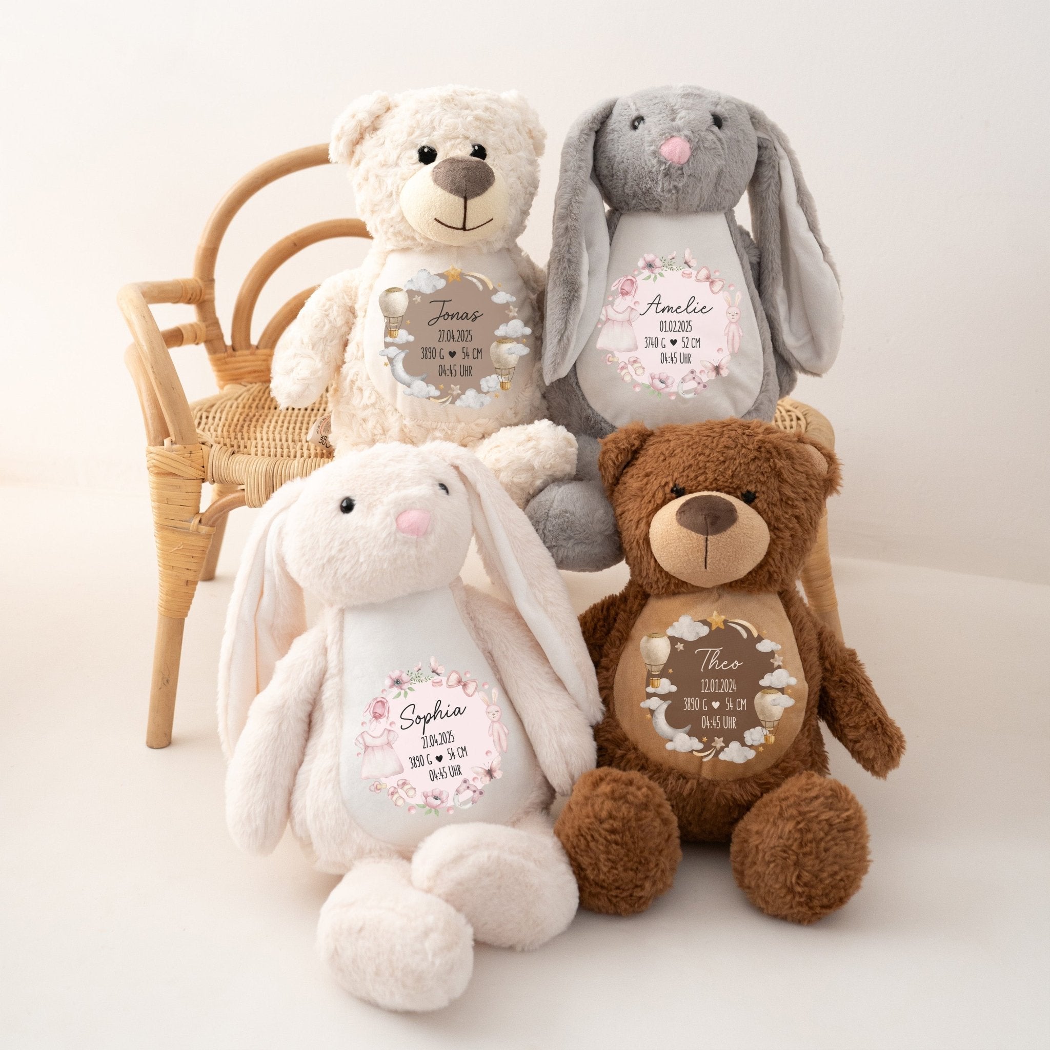 Kuscheltier "Geburtsdaten" - wunderwunsch