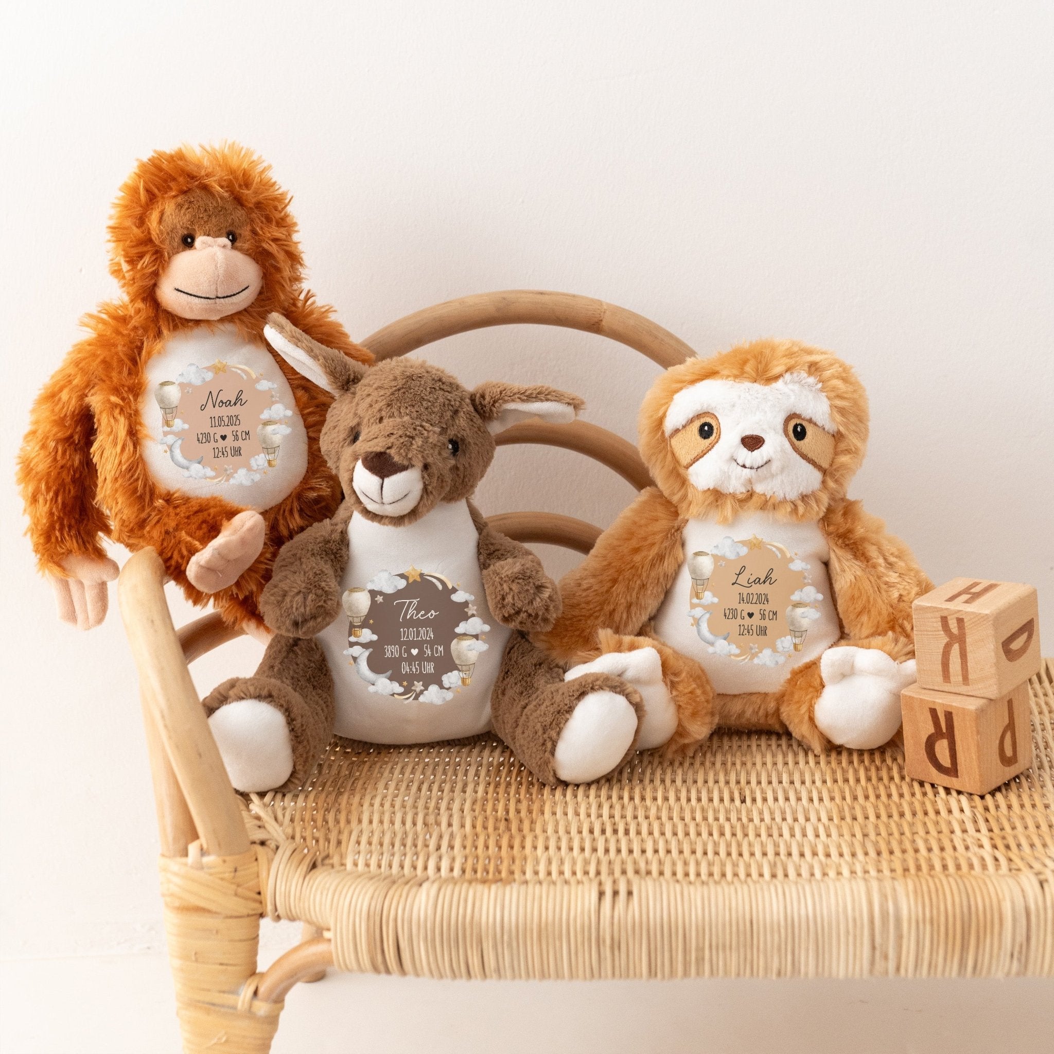 Kuscheltier "Geburtsdaten" - wunderwunsch