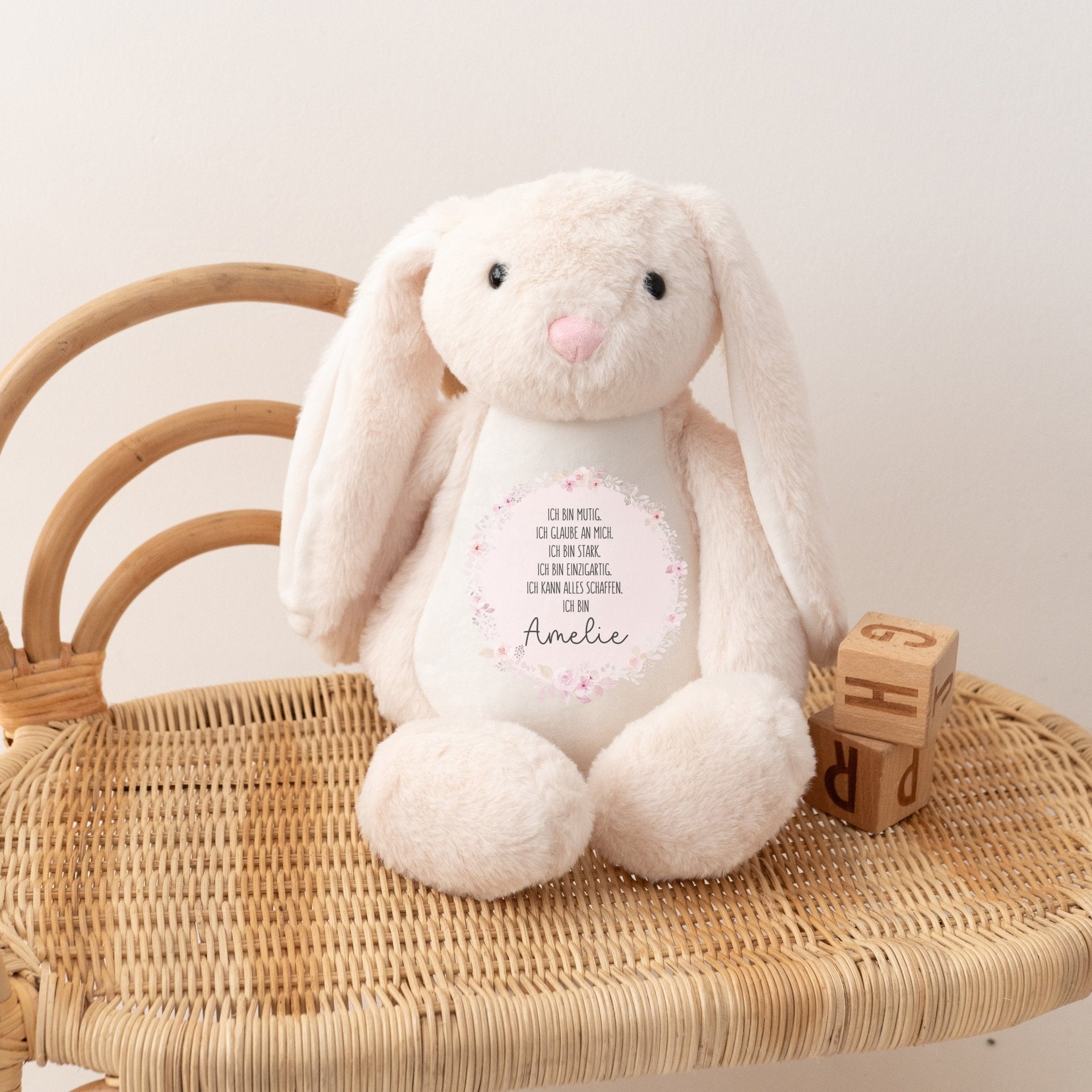 Kuscheltier Hase "Affirmationen" - wunderwunsch