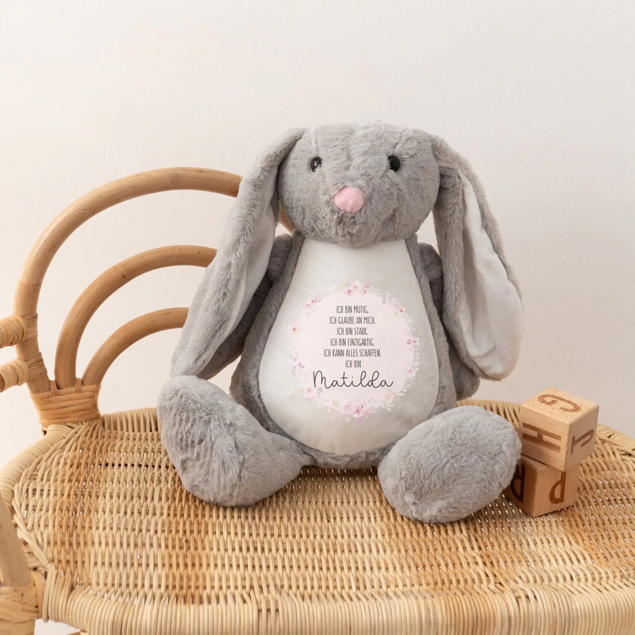 Kuscheltier Hase "Affirmationen" - wunderwunsch