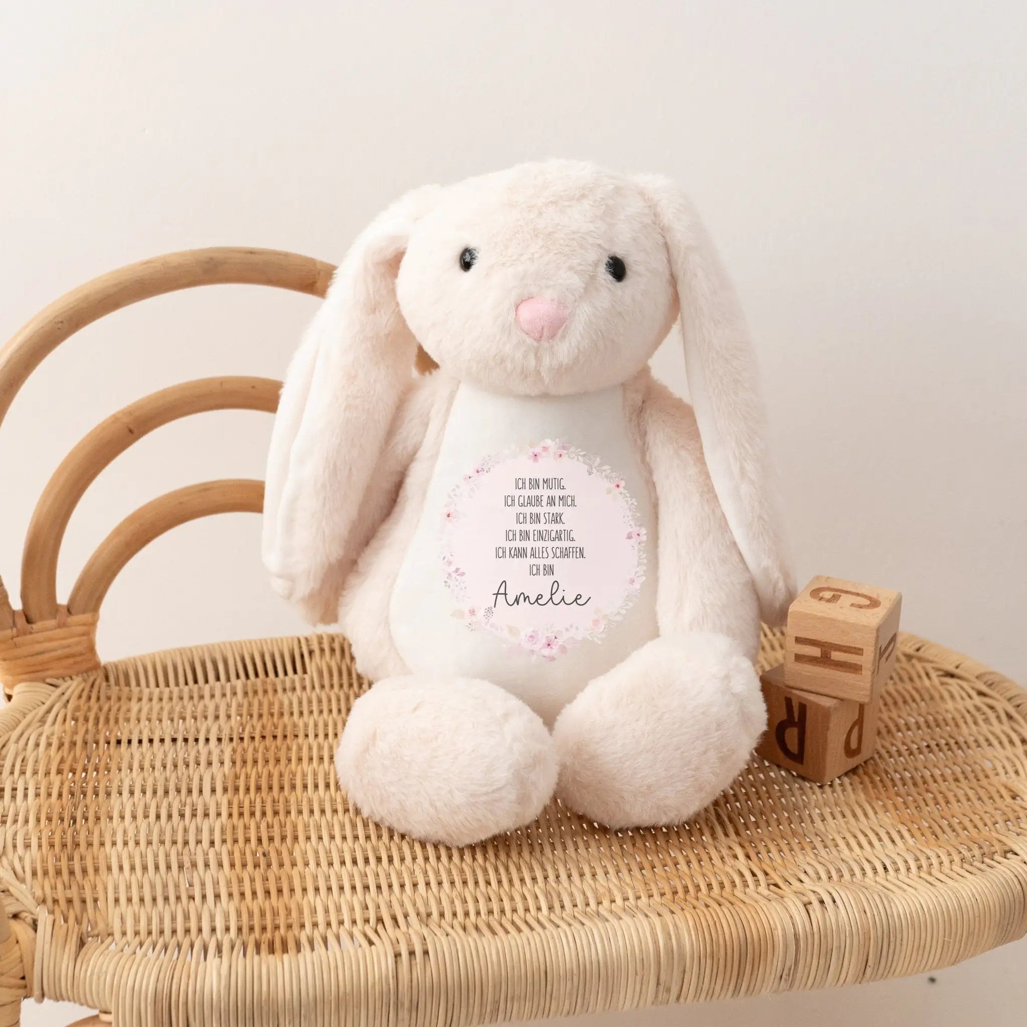Kuscheltier Hase "Affirmationen" - wunderwunsch