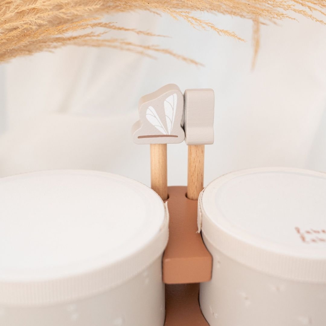 LABEL LABEL Bongo Trommeln personalisiert - rosa, blau oder nougat - wunderwunsch