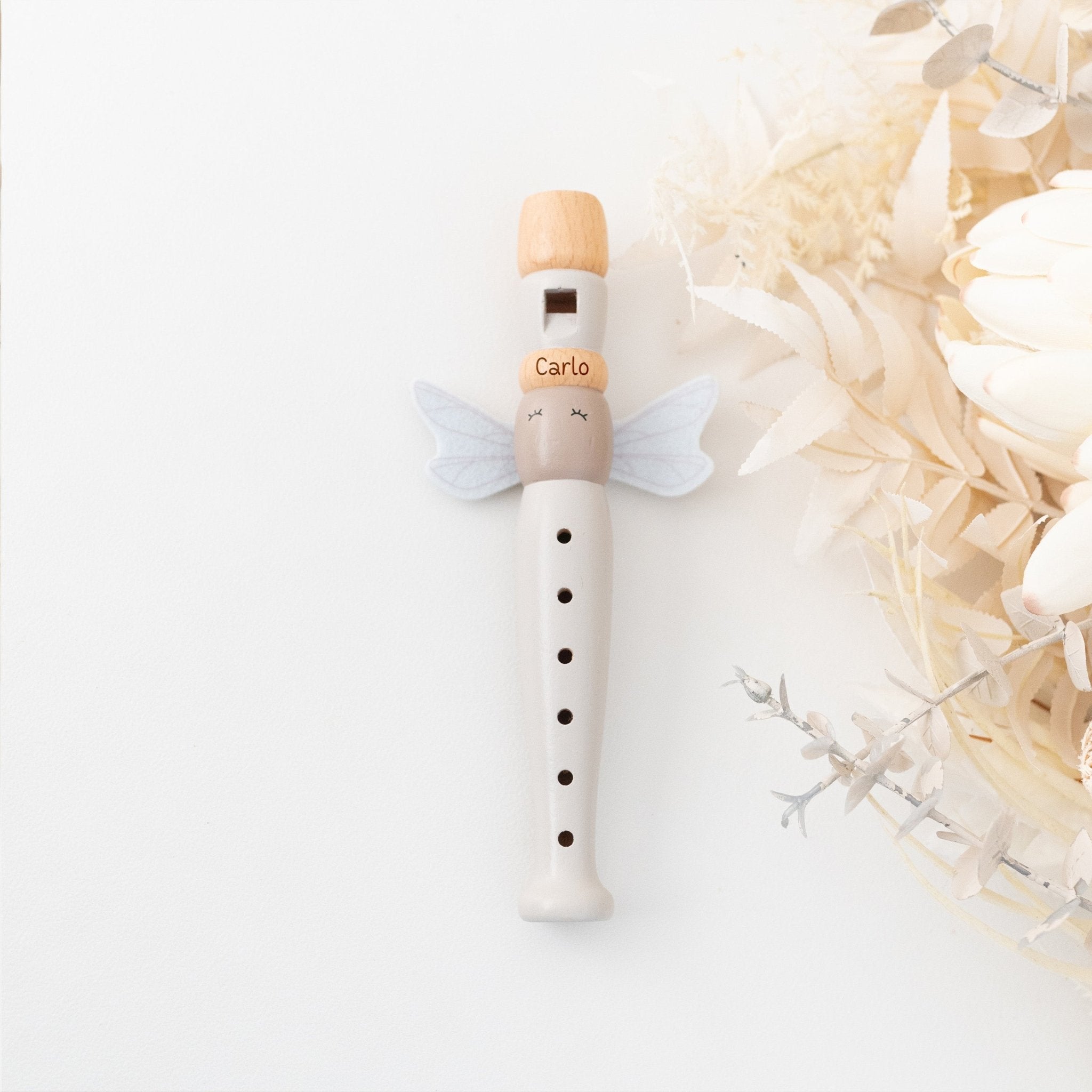 LABEL LABEL Flöte personalisiert - rosa, blau oder nougat - wunderwunsch