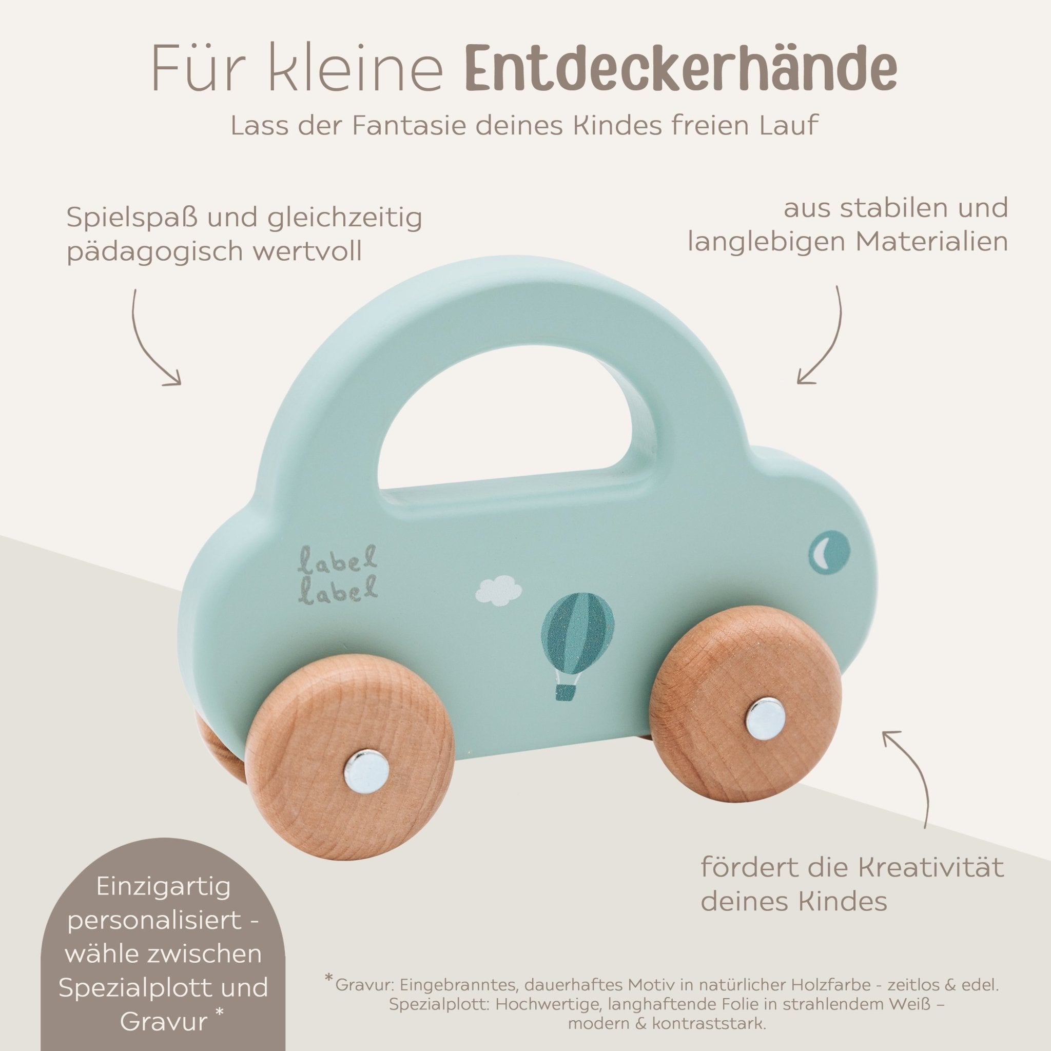 LABEL LABEL Holz Auto personalisiert - wunderwunsch