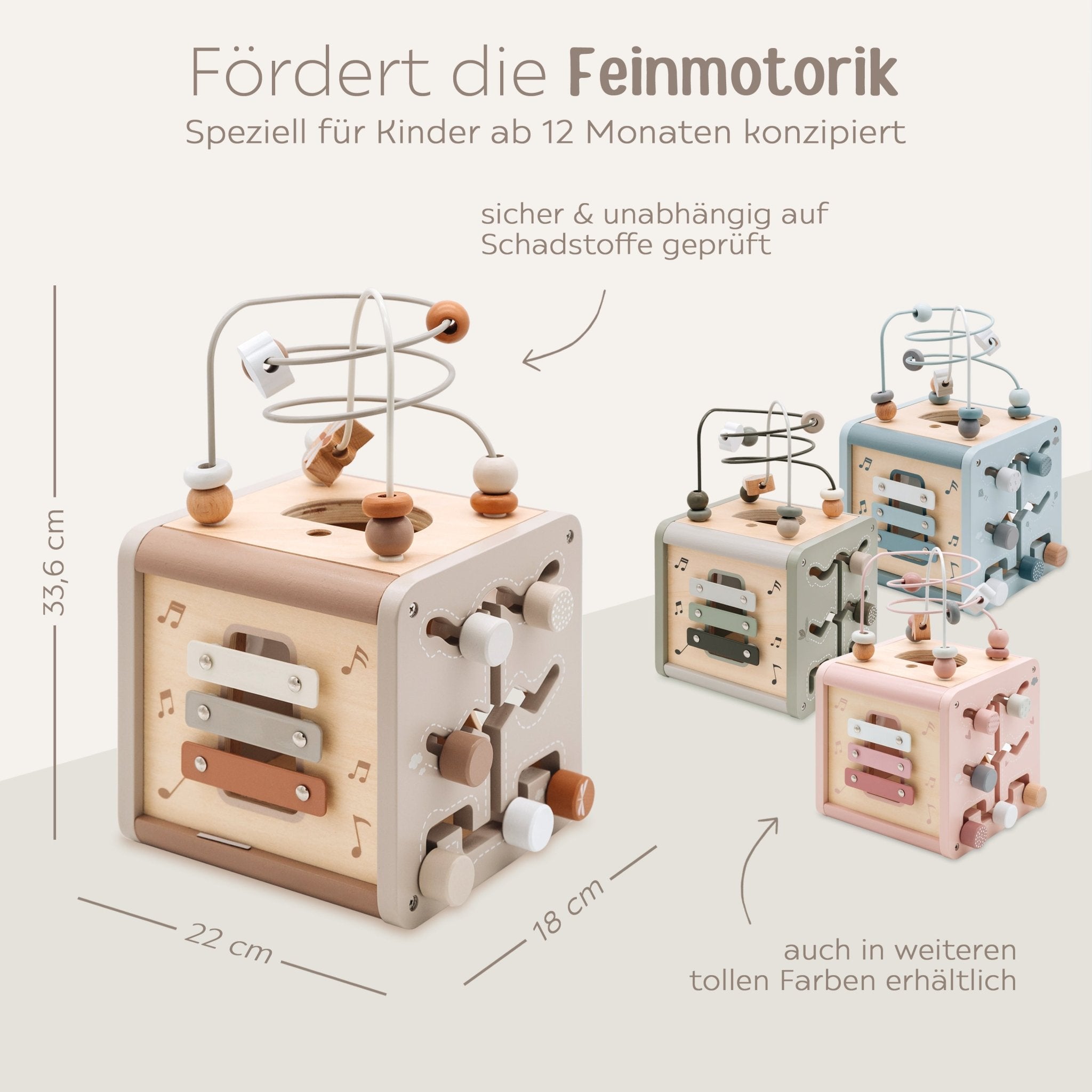 LABEL LABEL Motorikwürfel Formen personalisiert - wunderwunsch