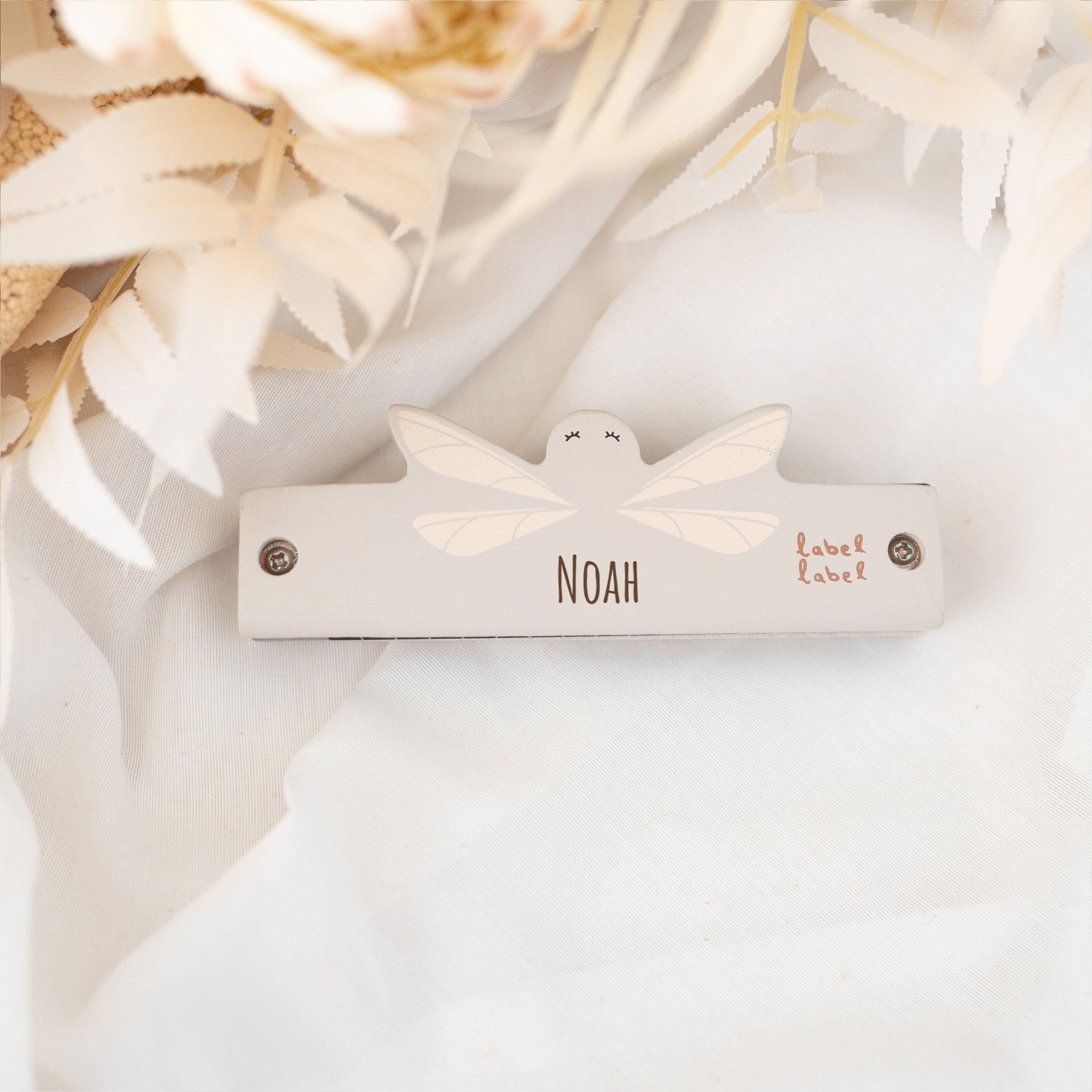 LABEL LABEL Mundharmonika personalisiert - rosa, blau oder nougat - wunderwunsch