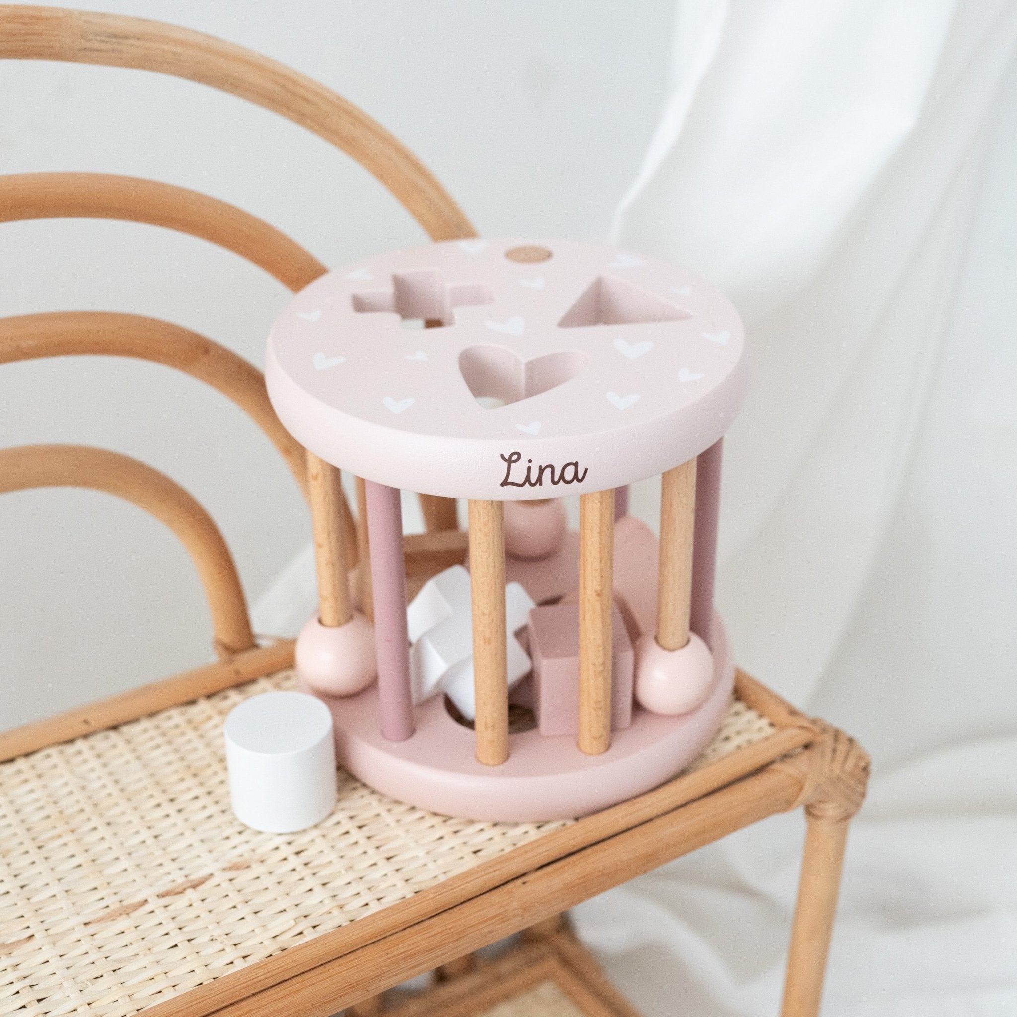 LABEL LABEL Sortierrad Formen personalisiert - rosa, blau oder nougat - wunderwunsch