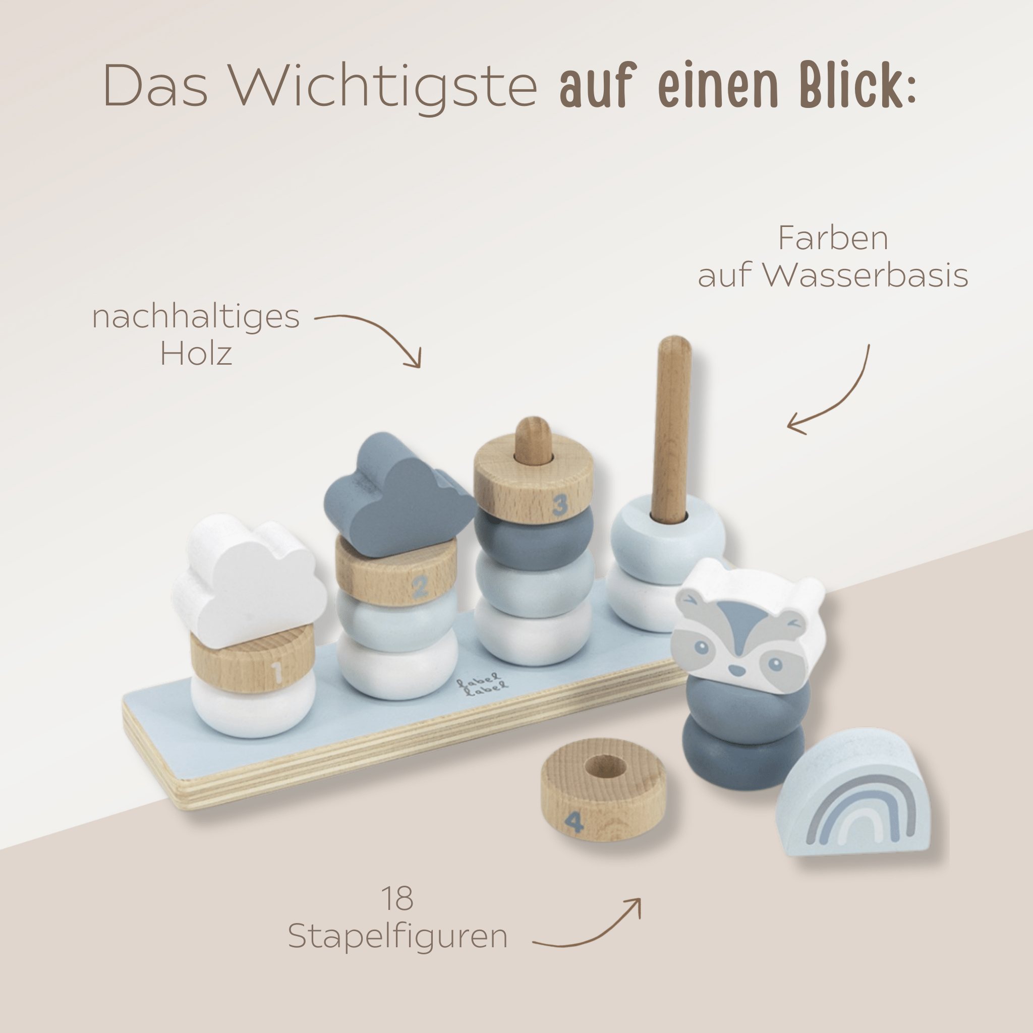 Label Label Stapelringe Tiere personalisiert - wunderwunsch