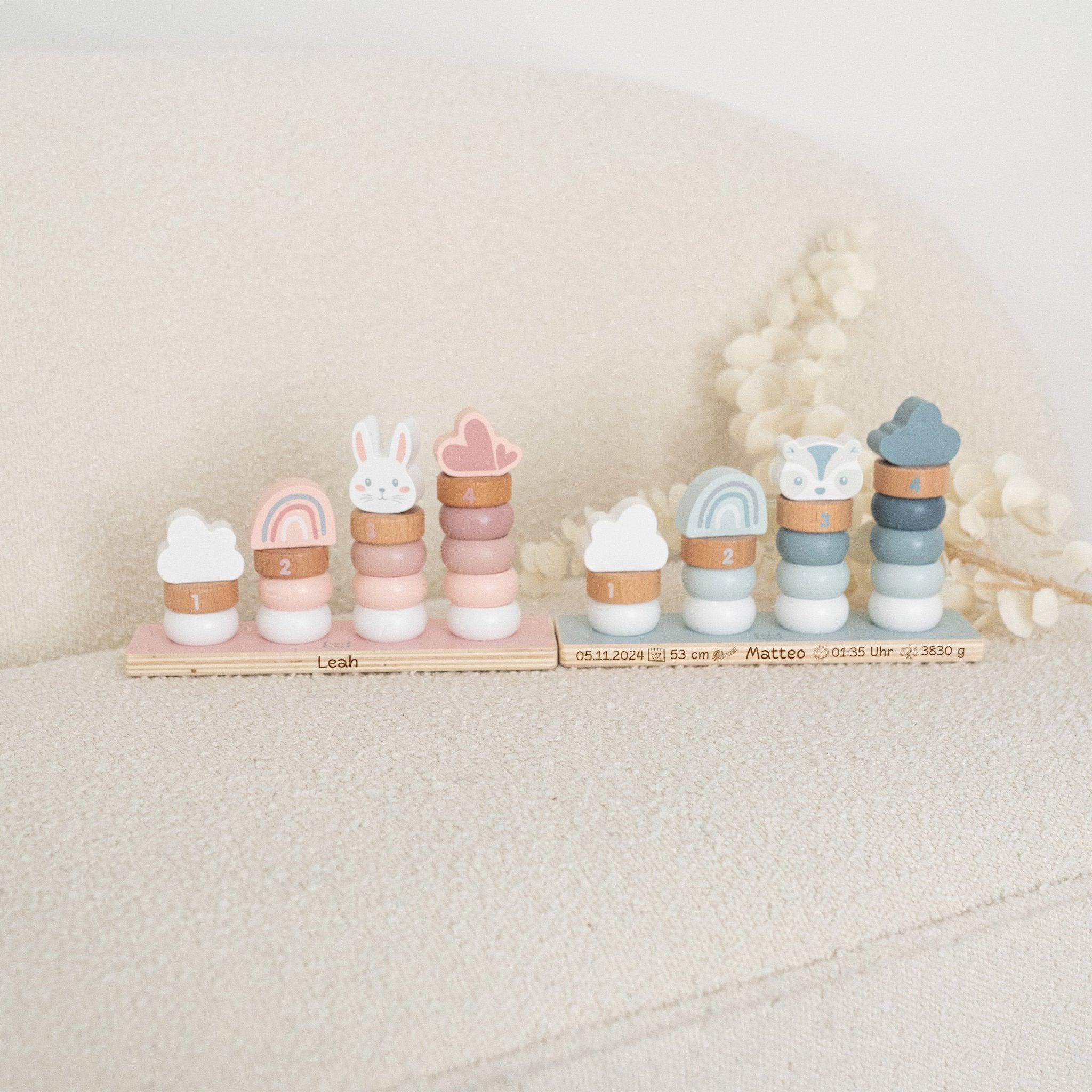 Label Label Stapelringe Tiere personalisiert - wunderwunsch