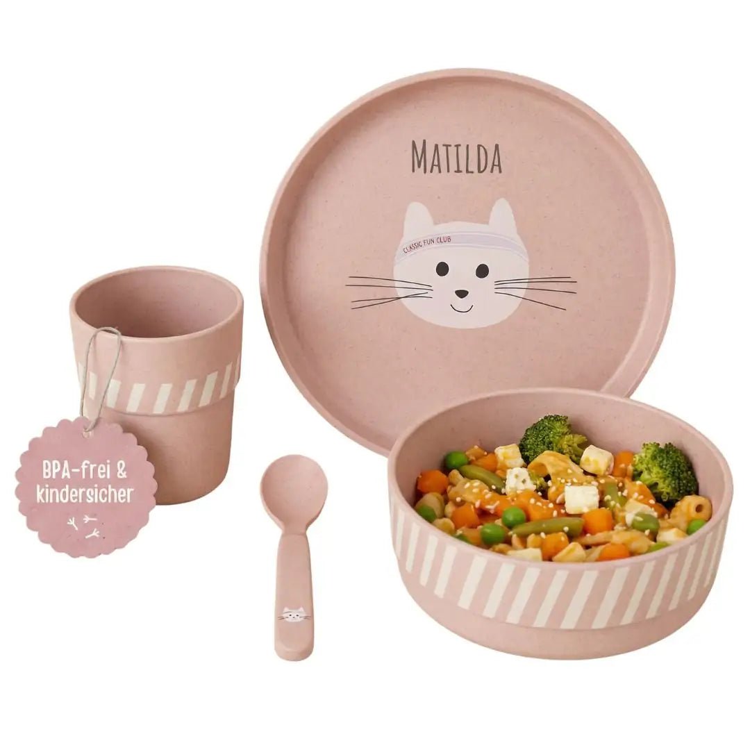LÄSSIG Geschirr - Set "Katze" - wunderwunsch