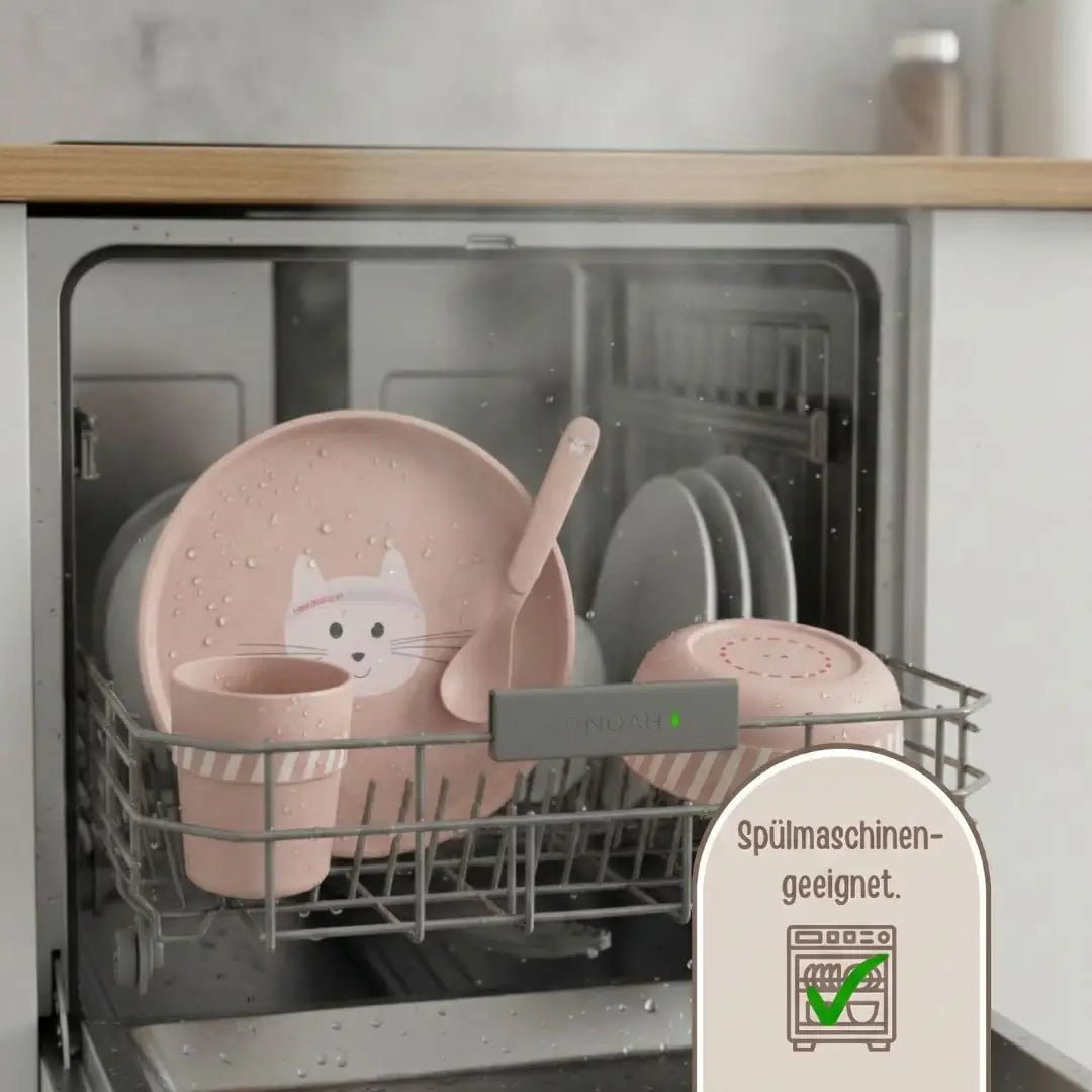 LÄSSIG Geschirr - Set "Katze" - wunderwunsch