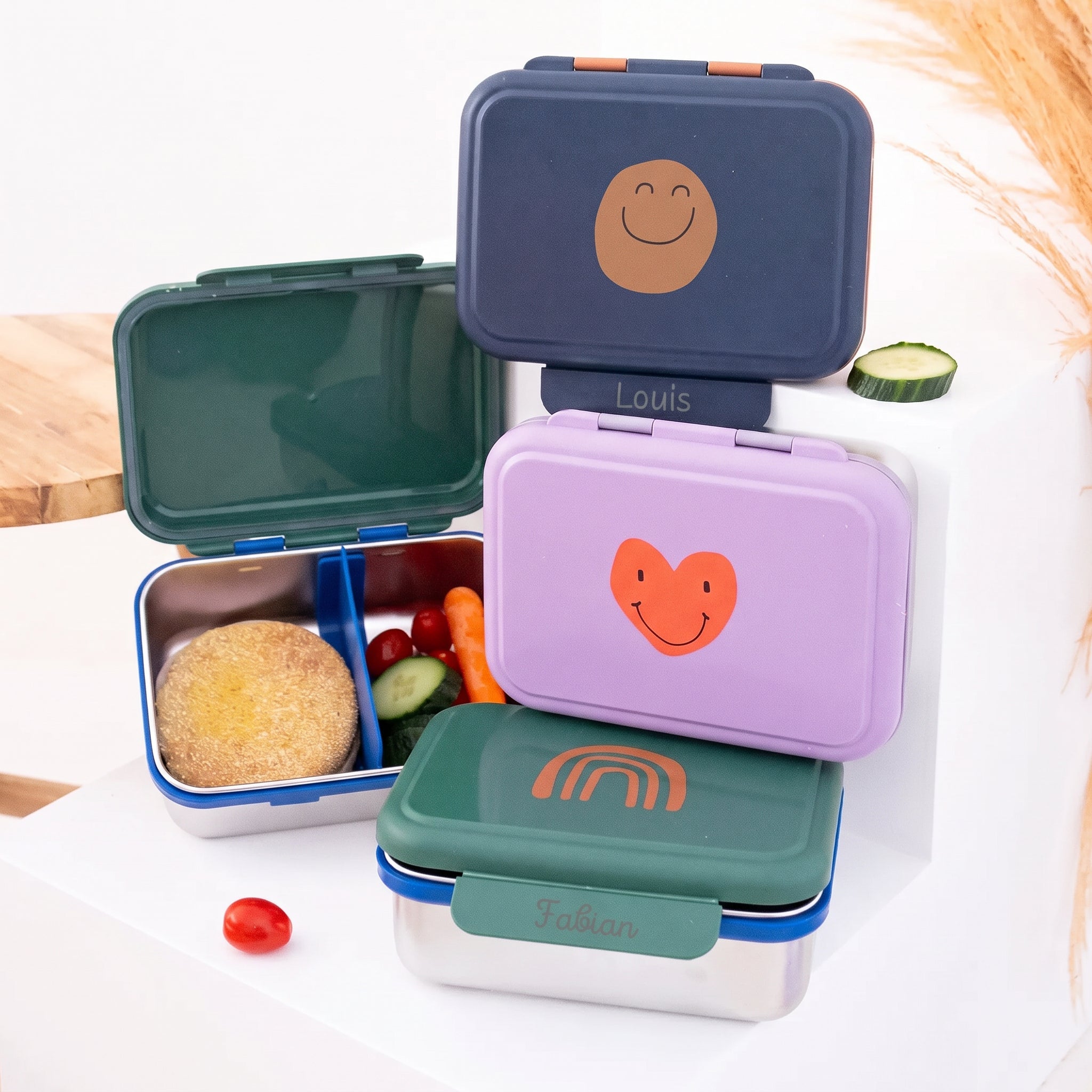 LÄSSIG Kinder Brotdose Edelstahl personalisiert - Little Gang - wunderwunsch
