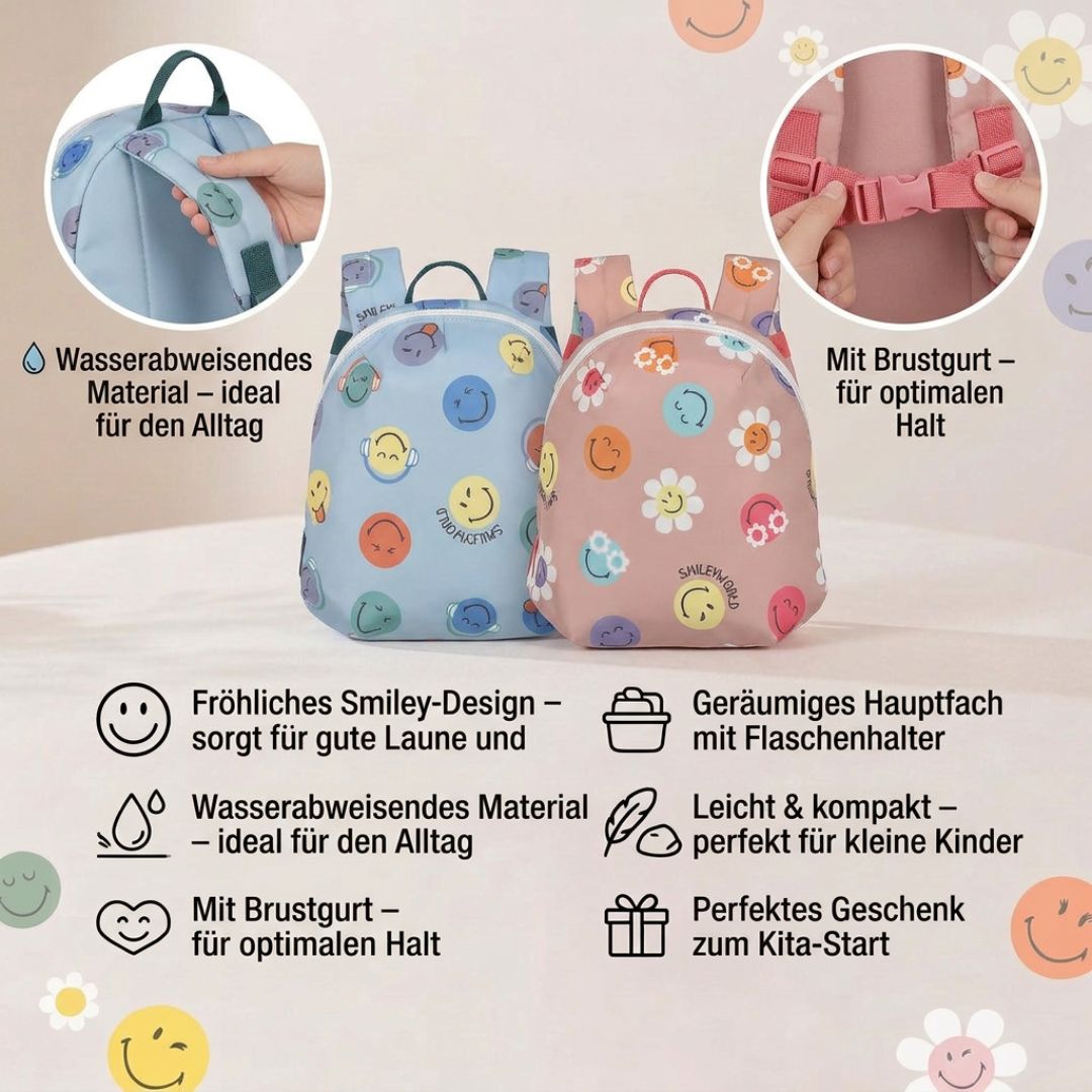 LÄSSIG Kinderrucksack Smileys personalisierbar - wunderwunsch
