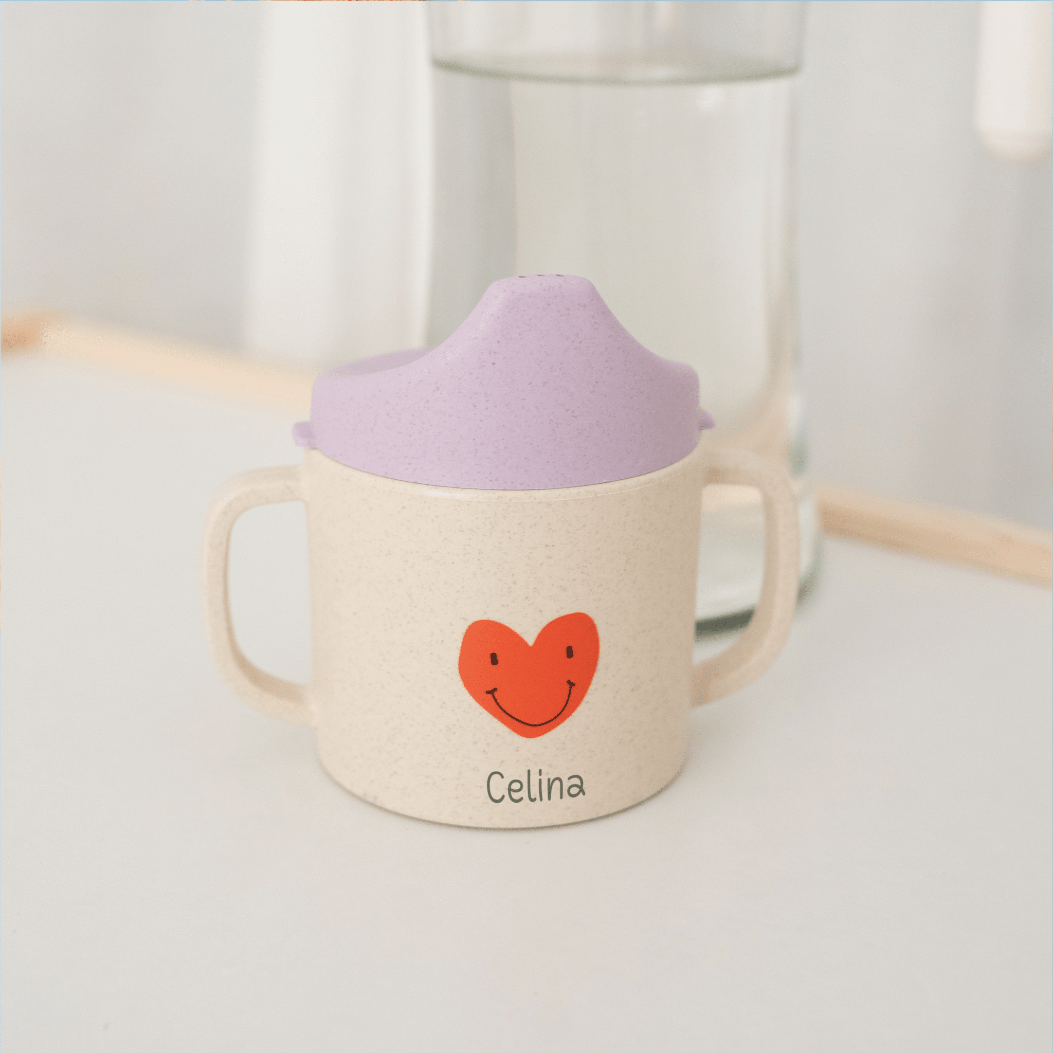 LÄSSIG Trinkbecher "Herz" oder "Smiley" personalisierbar - wunderwunsch