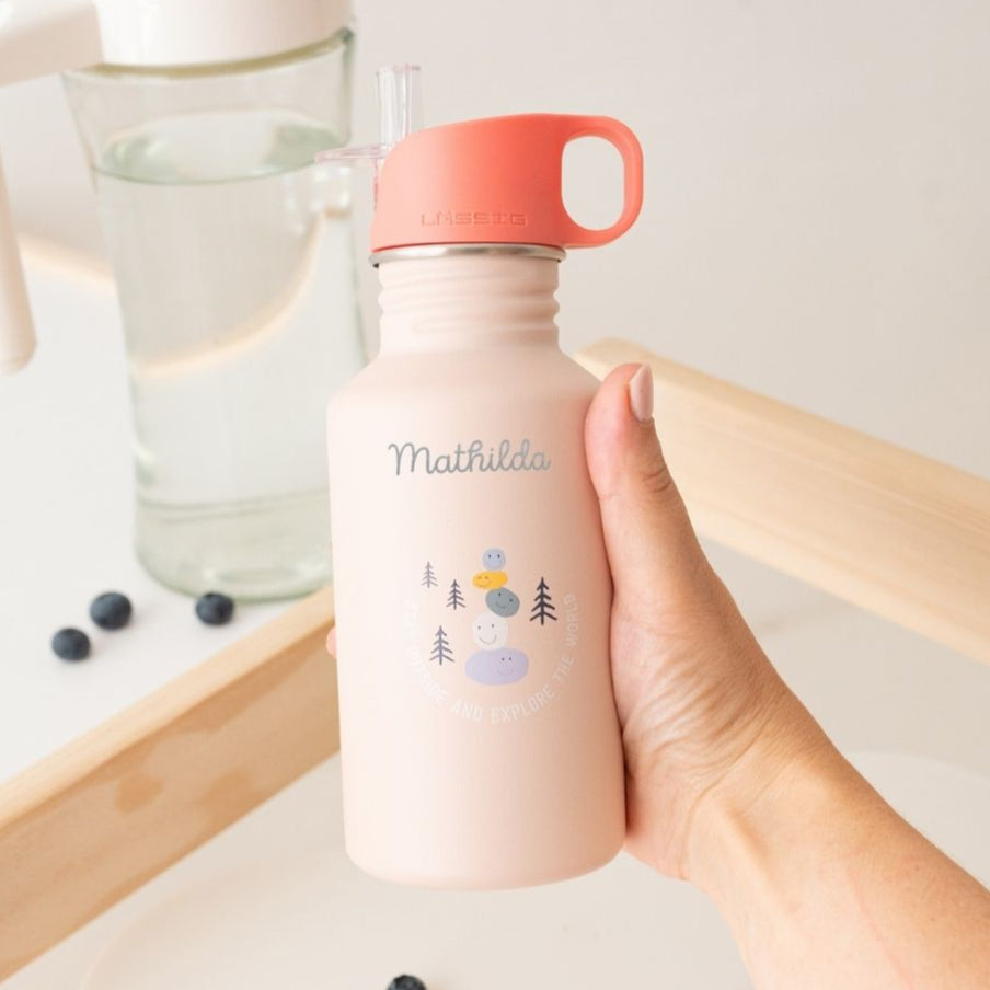 LÄSSIG Edelstahl Kinder Trinkflasche Sunny Explorer personalisierbar - wunderwunsch